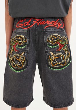 Ed Hardy Shorts Short Jeans Ed Hardy Black Snake Denim, G L