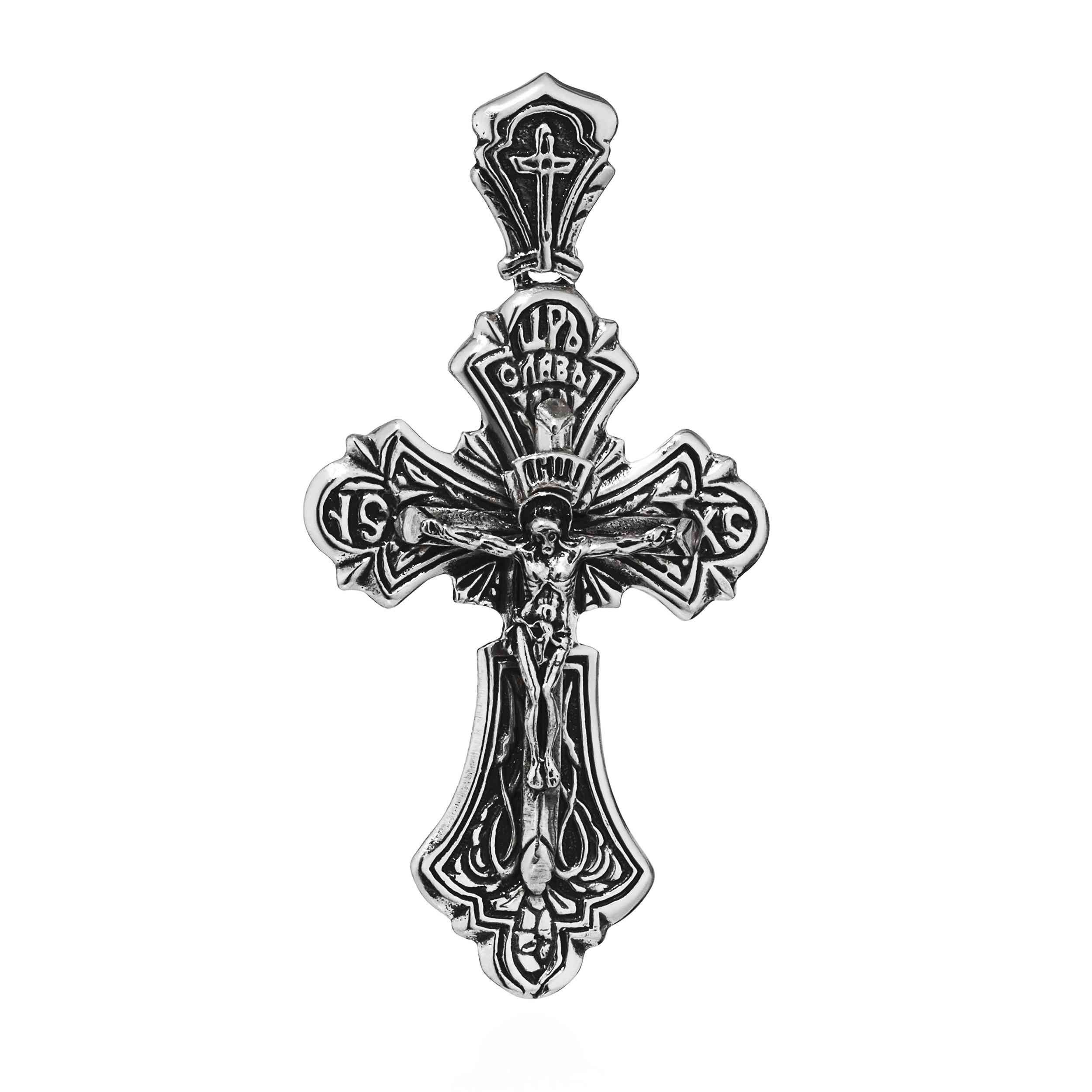 Kettenanhänger Kettenanhänger 925 Silber Kruzifix 36,3x 24,5mm Göttliche Eleganz im D