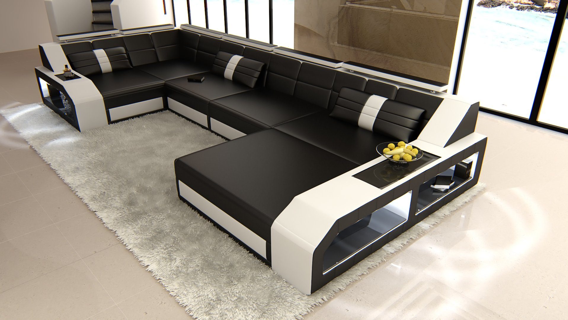 Sofa Dreams Wohnlandschaft Sofa Leder Ledercouch günstig online kaufen