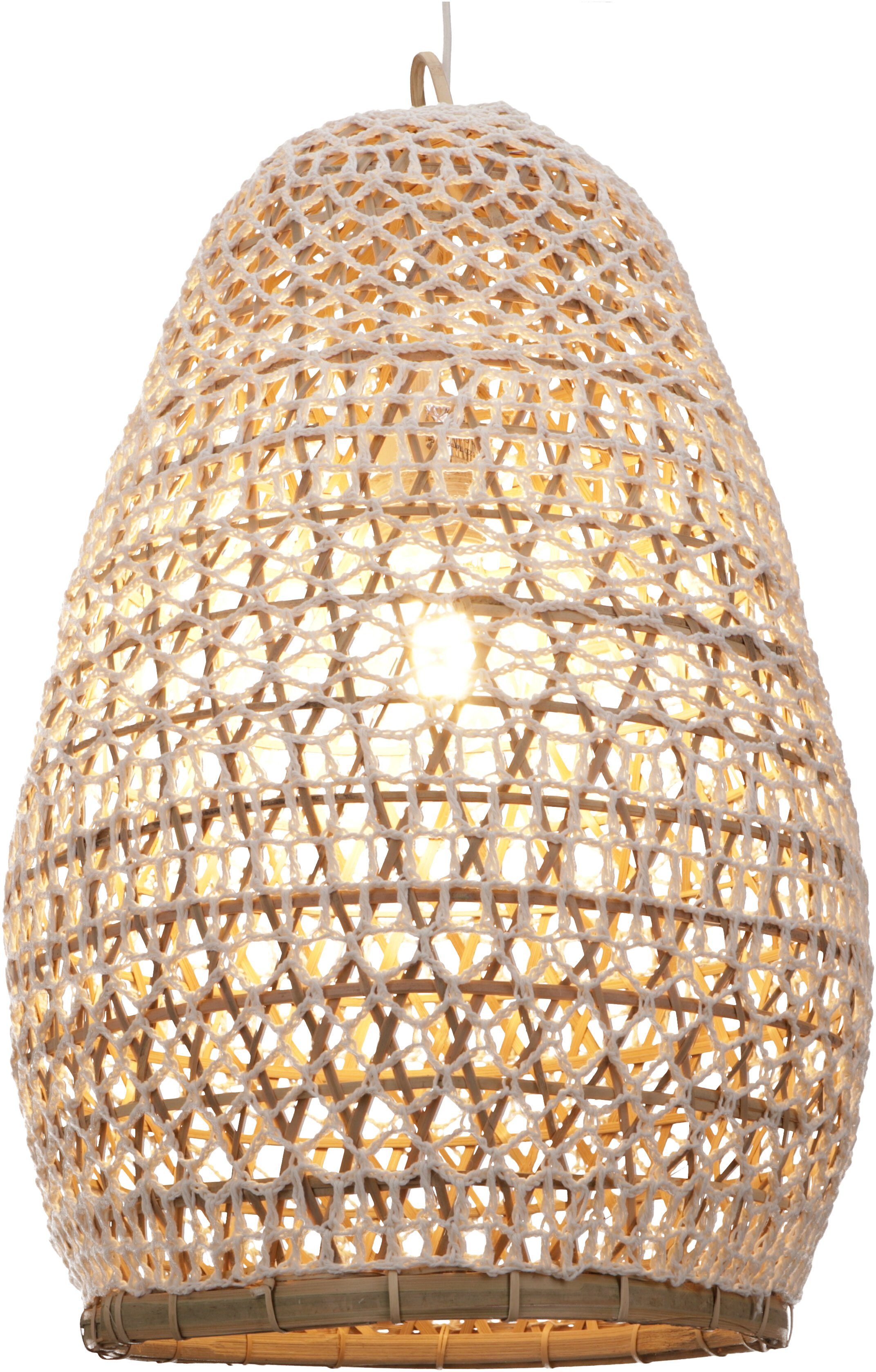 aus.., handgemacht Leuchtmittel Modell Bali inklusive Deckenleuchten Hermana in Guru-Shop L Deckenlampe, nicht