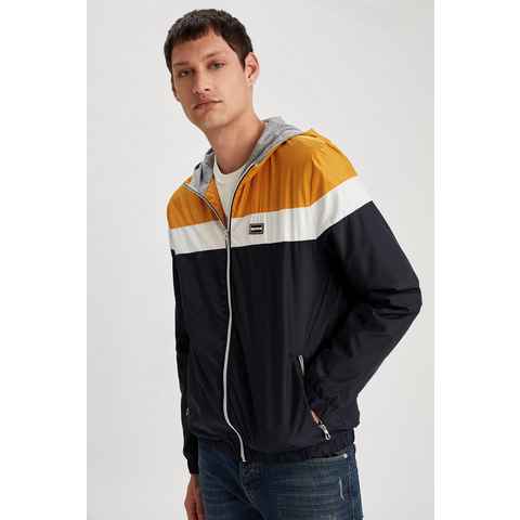 DeFacto Kurzjacke Herren Mont Slim Fit Reißverschluss Mantel SLIM