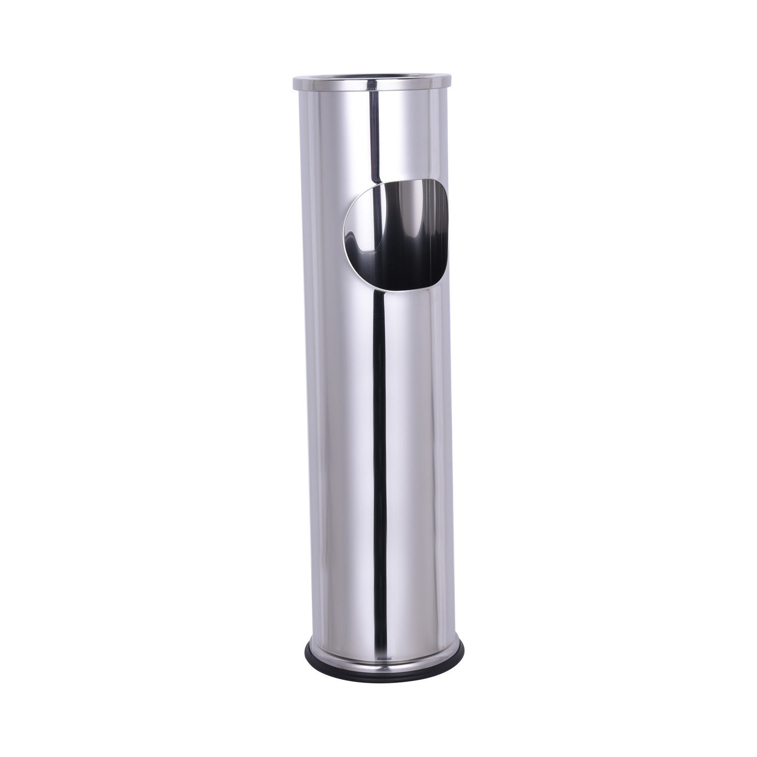 Mojawo Aschenbecher XL Standaschenbecher Windaschenbecher Mülleimer Outdoor Chrom