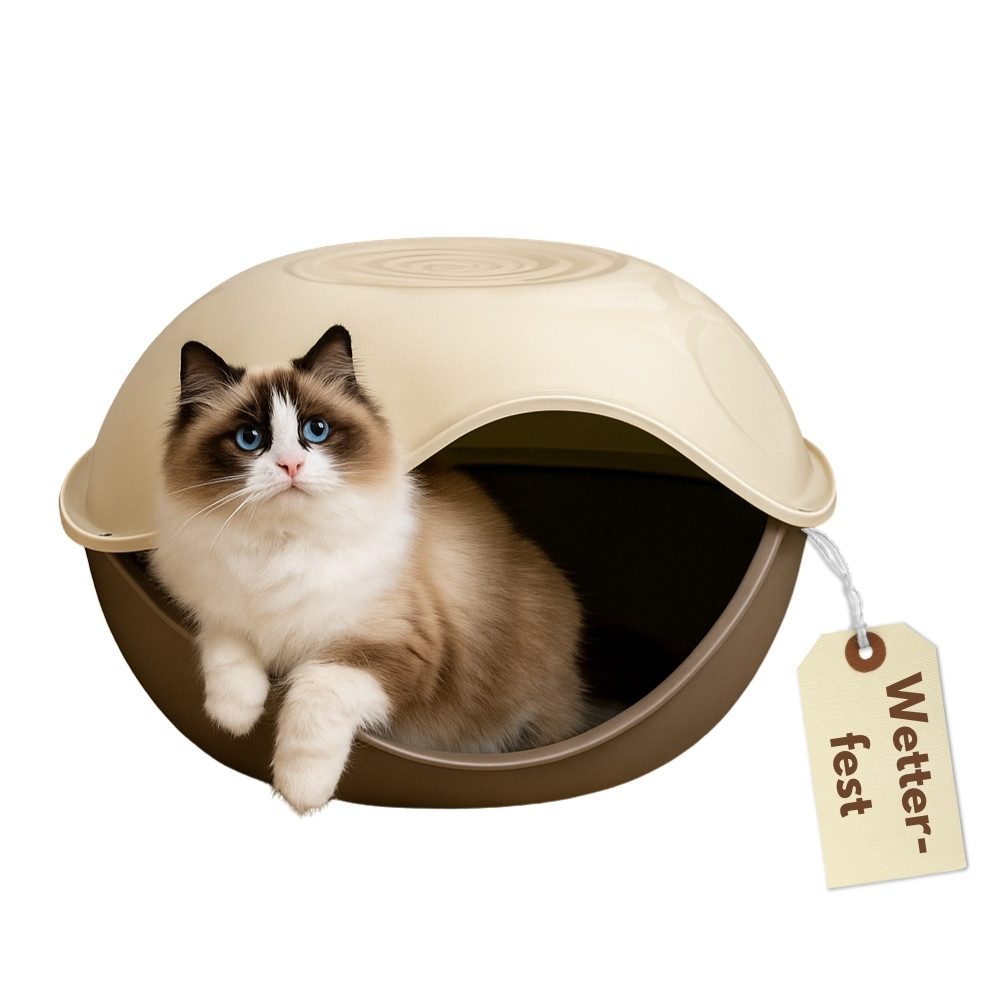 GarPet Katzenzelt Katzen Höhle Haus Hunde Hütte outdoor Wetterfest Korb Wurfkiste