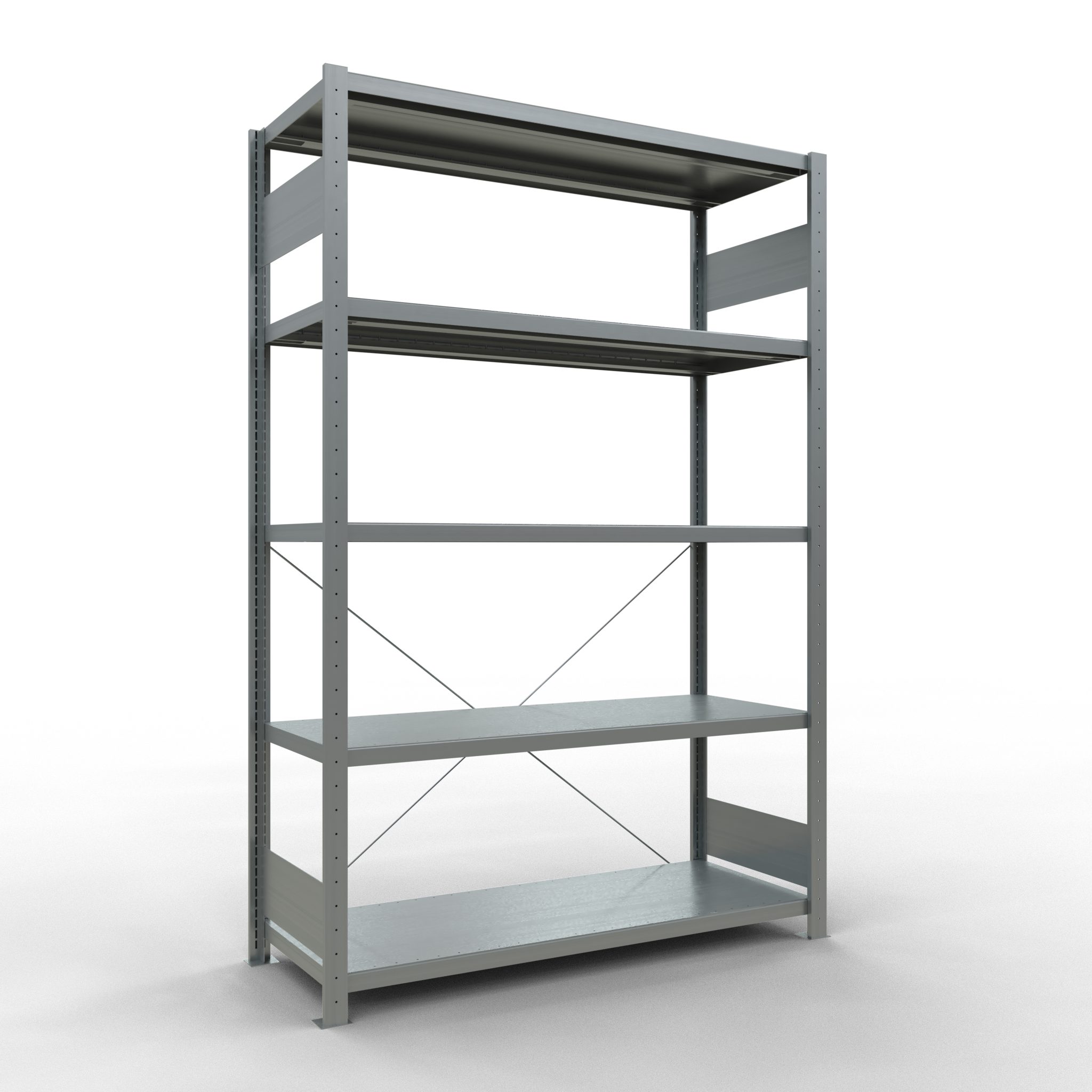 Steckregal Stecksystem Grundregal - 2000x1300x500 mm, Typ 250 kg