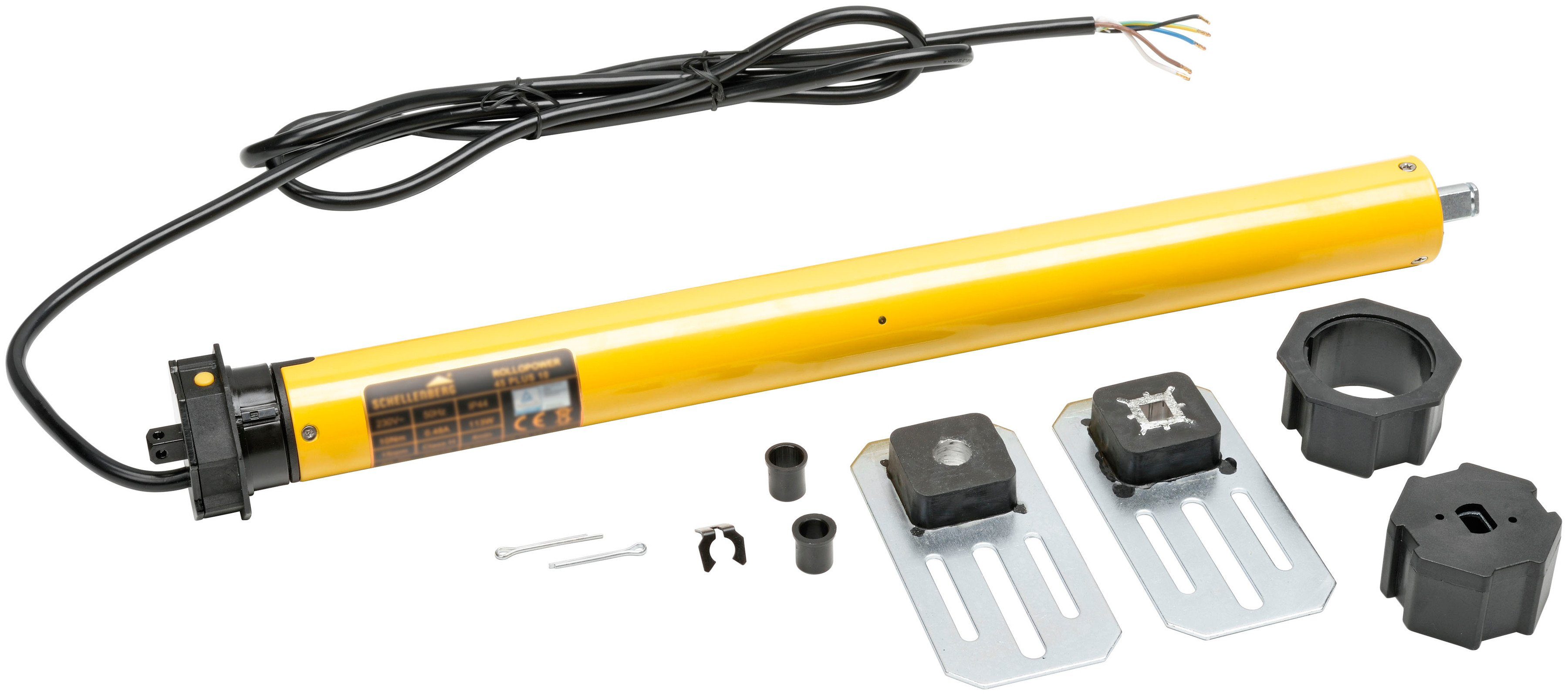SCHELLENBERG Rollladenmotor Plus, Rohrmotor mit elektronischer Endlageneinstellung, geeignet für 60 mm Rollladenwelle, Maxi, 40 Nm, Zugkraft 60 kg