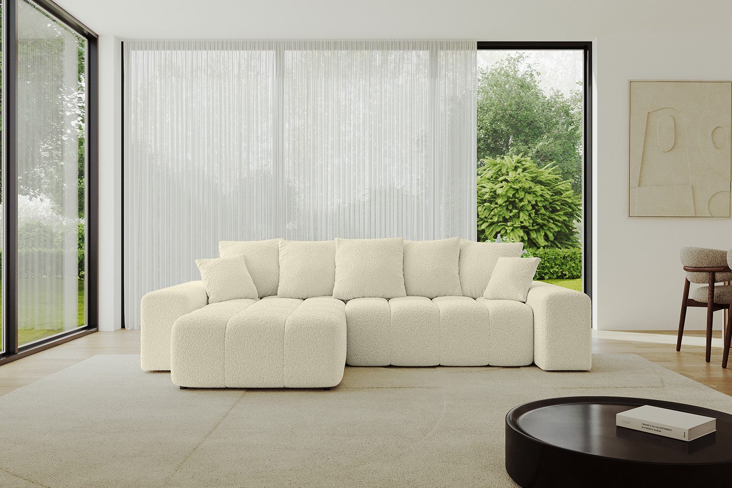 ALTDECOR Ecksofa ENIL-L, Couch mit Schlaffunktion, Wohnzimmer - Wohnlandschaft, Corner Sofa Bett Eckcouch Couch L-Form Schlafcouch Ausziehbar