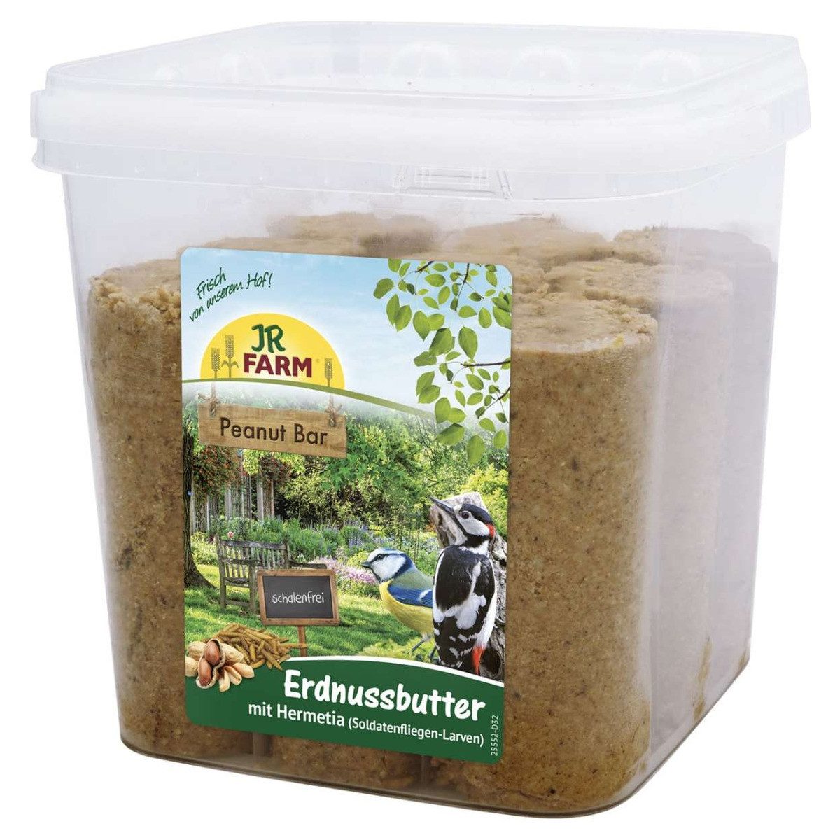 JR Farm Garden Peanut Bar Erdnuss Soldatenfliege 3,15 kg Eimer, für: Vogel