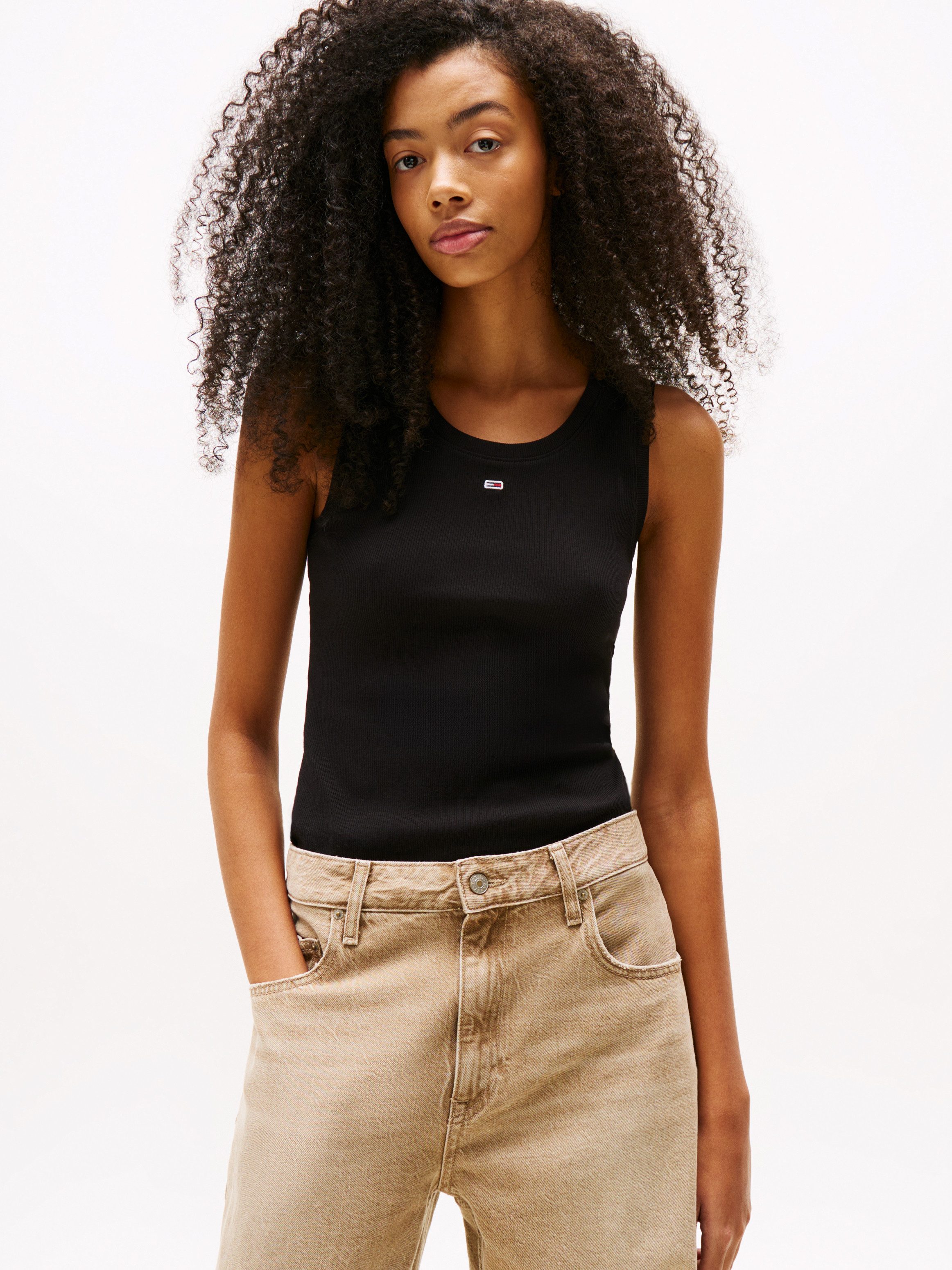 Tommy Jeans Tanktop TJW ESSENTIAL RIB TANK EXT mit gerippter Struktur günstig online kaufen