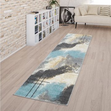 Teppich Für Wohnzimmer, Mit Farbverläufe In Pastellfarben, Abstrakt In Gelb, TT Home, Läufer, Höhe: 13 mm
