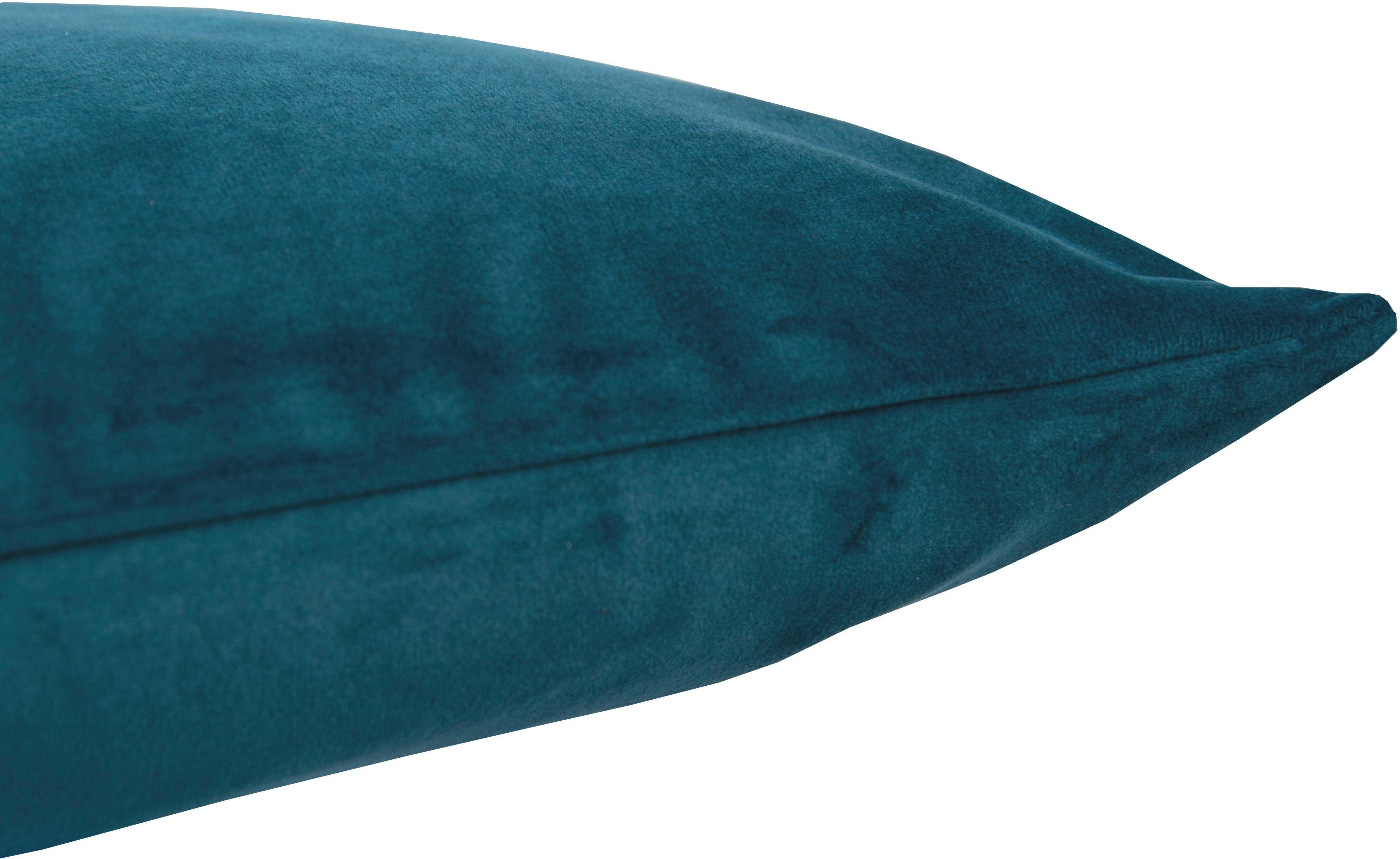 French ohne Micro-Velvet, HOME TOM Stück Dekokissen Velvet, weichem Kissenhülle aus Füllung, TAILOR 1 aqua