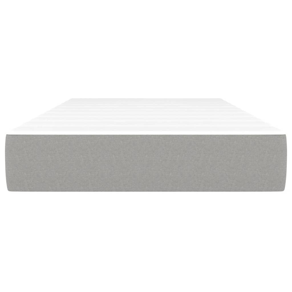 Boxspringmatratze Taschenfederkernmatratze Hellgrau 80x200x20 cm Stoff, günstig online kaufen