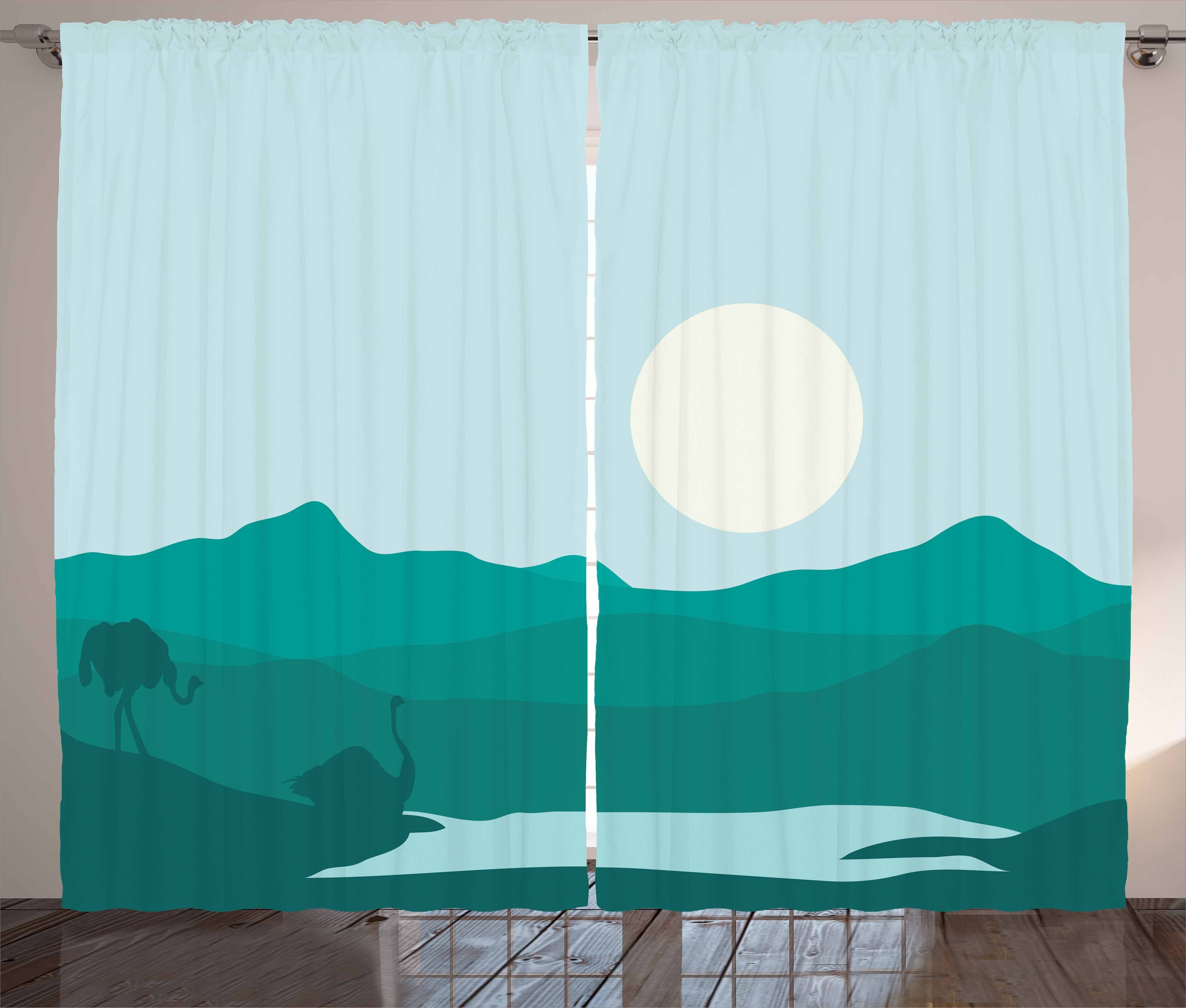 Strauß Schlaufen im Tier Schlafzimmer Gardine Vorhang Abakuhaus, mit Haken, See und Kräuselband