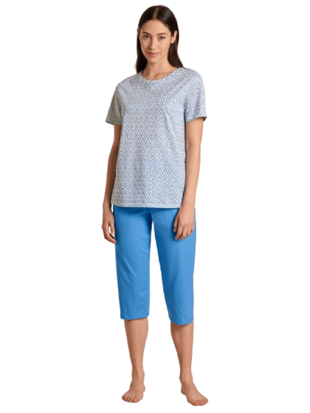 Pyjama Calida Damenpyjama 40296 azurit blue