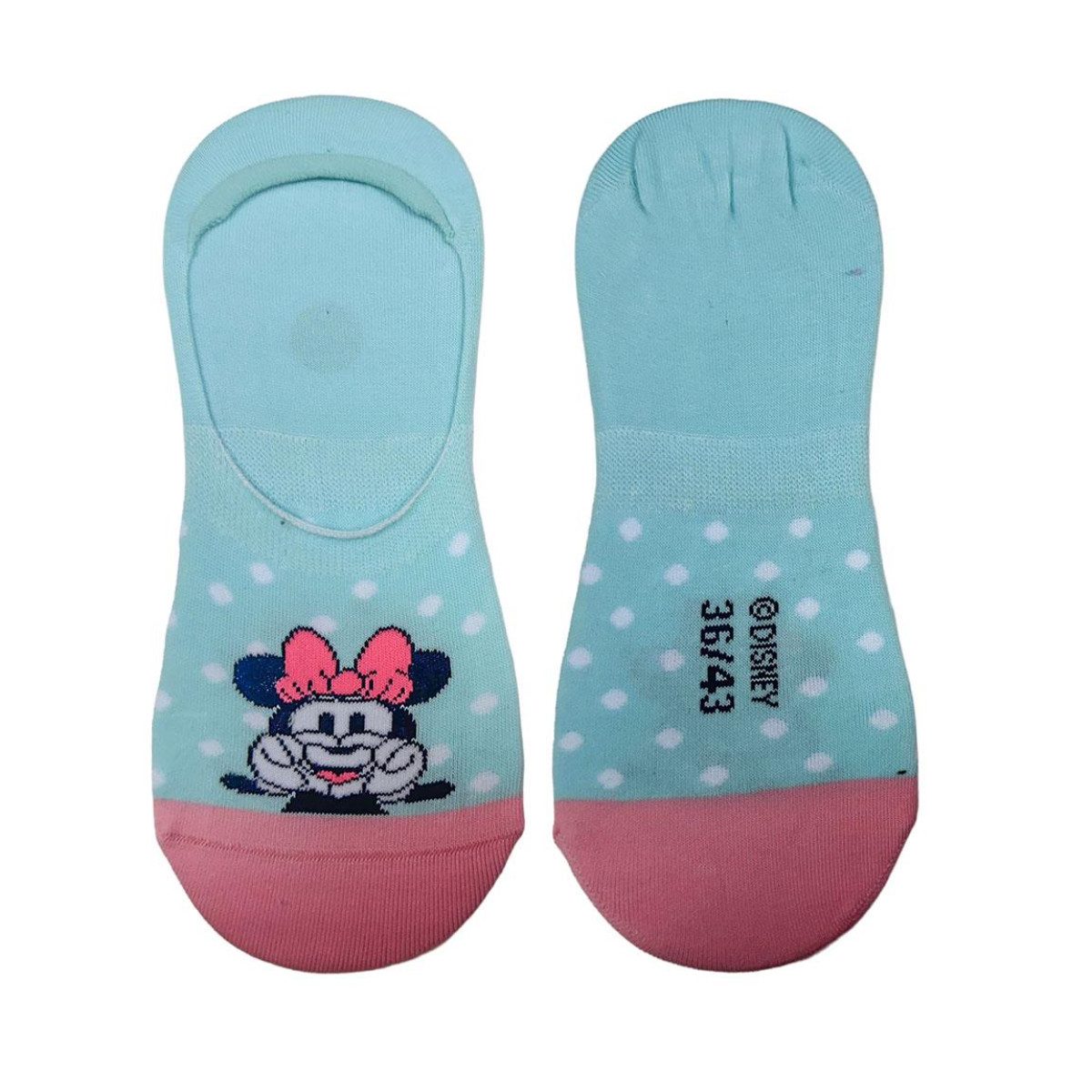 Disney Minnie Mouse Kurzsocken Socken 2er Set Damen Größe Onesize