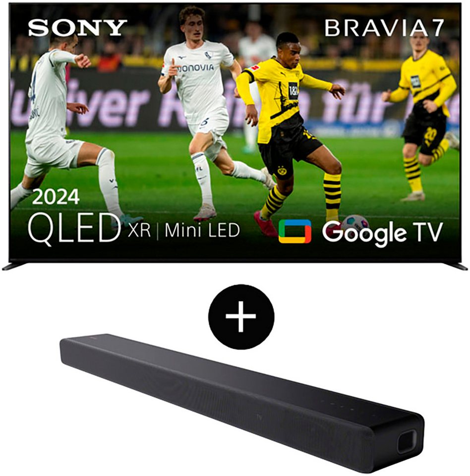 Sony K-65XR70 QLED Mini LED-Fernseher (164 cm/65 Zoll, Google TV, Smart-TV, BRAVIA 7, 4K HDR, Dolby Vision & Atmos, inkl. HT-A3000 Soundbar) schwarz ! RABATT: 30.34% Sony K-65XR70 QLED Mini LED-Fernseher (164 cm/65 Zoll, Google TV, Smart-TV, BRAVIA 7, 4K HDR, Dolby Vision & Atmos, inkl. HT-A3000 Soundbar) schwarz ! RABATT: 30.34%