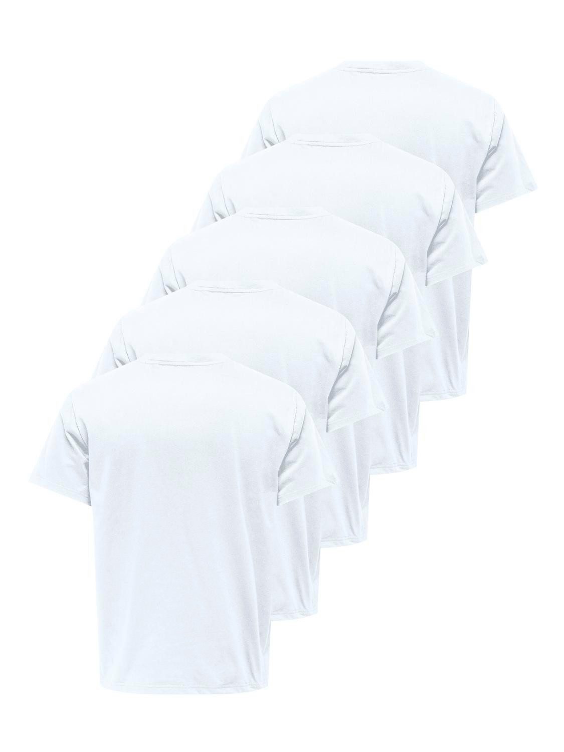 ONLY & SONS Rundhalsshirt ONSJEFF REG SS TEE 5-PACK OTL (Packung, 5-tlg) günstig online kaufen