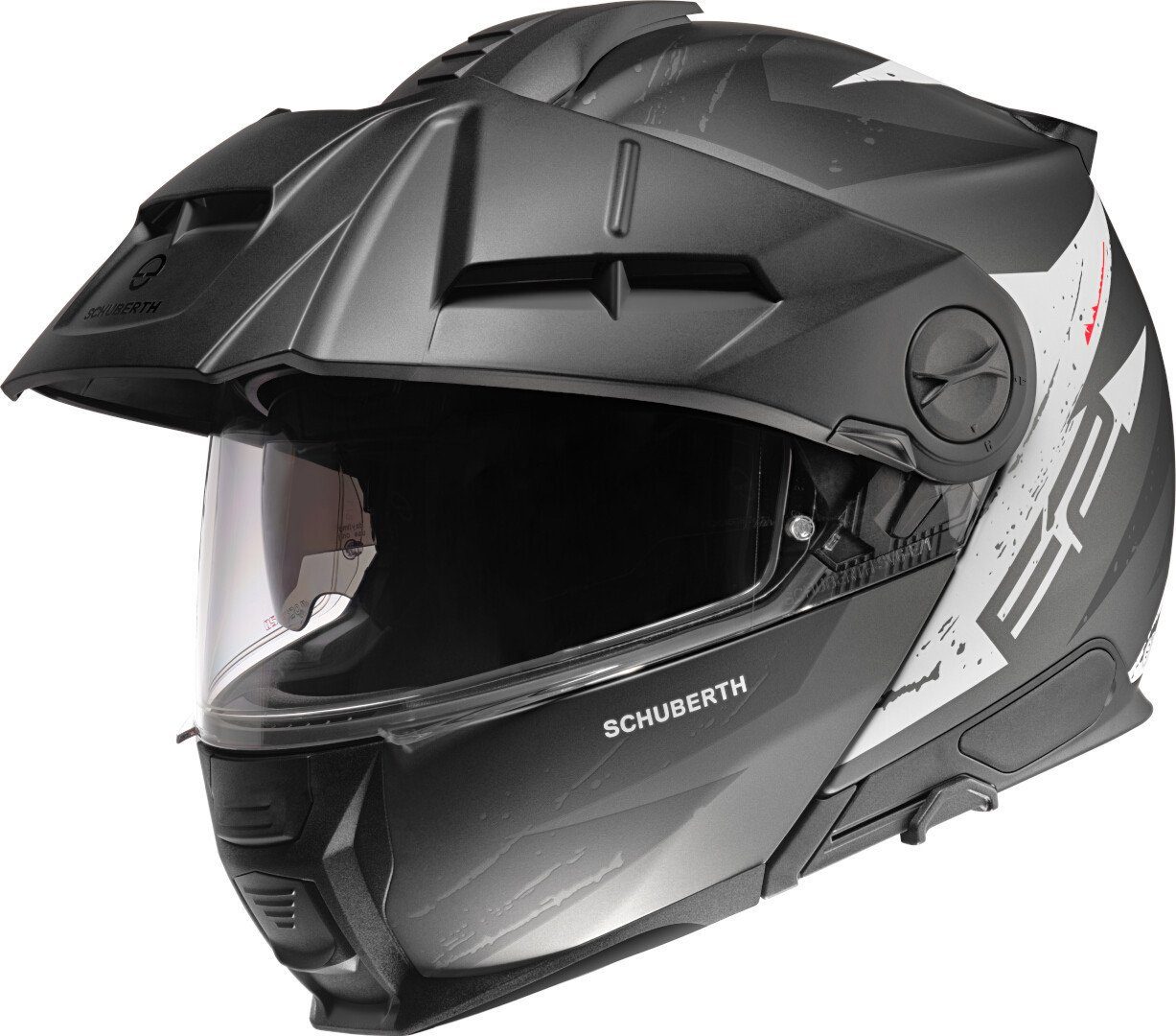 Schuberth Motocrosshelm E2 Explorer Klapphelm, vorbereitet für Kommunikationssystem,integriertes Sonnenvisier