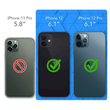 EAZY CASE Handyhülle Premium Silikon Case für iPhone 12 / iPhone 12 Pro 6,1 Zoll, Silikonhülle Slimcover mit Displayschutz Hülle Cover Grün / Nachtgrün