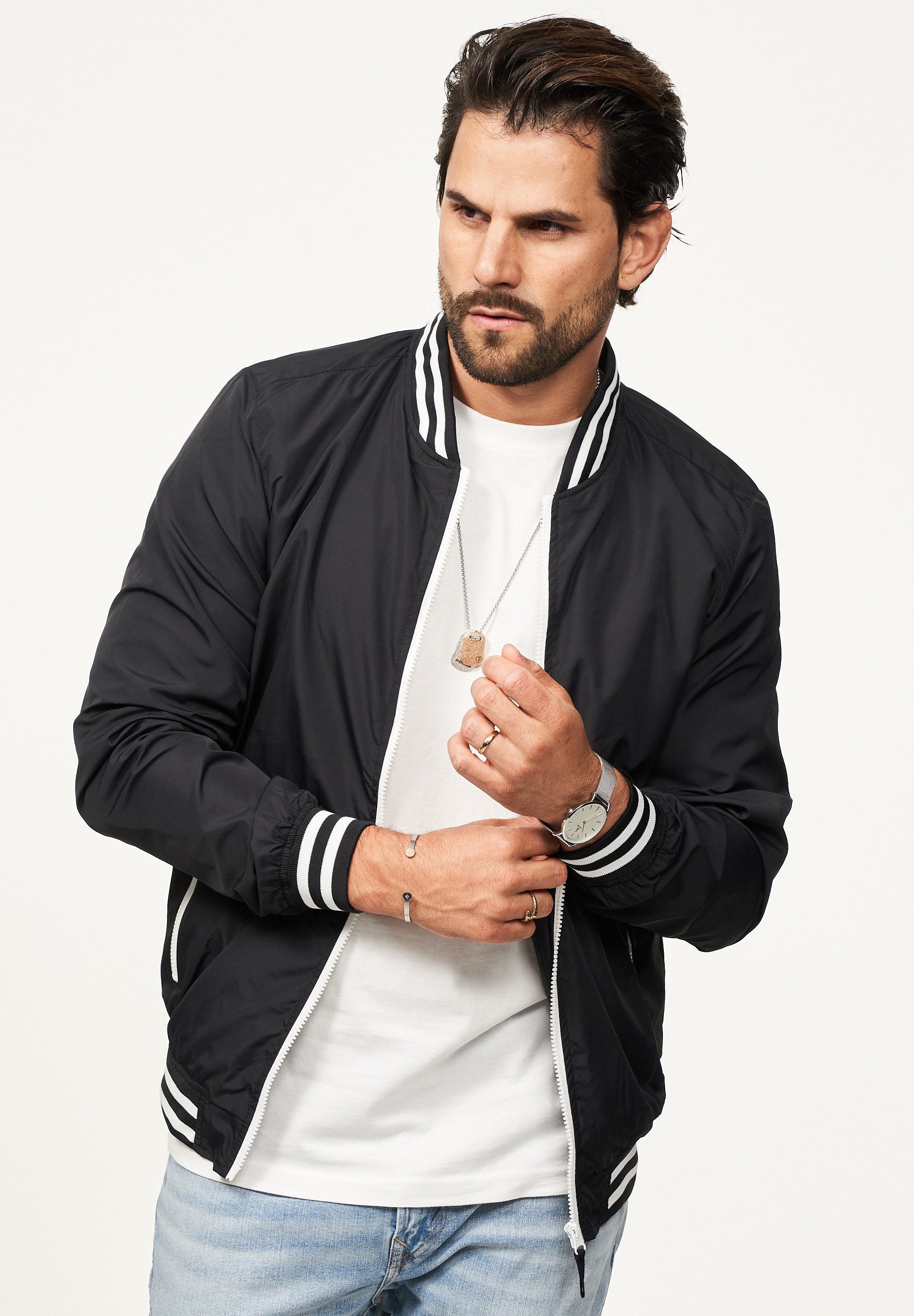 SOULSTAR Blouson mit Baseball-Kragen im College-Stil günstig online kaufen