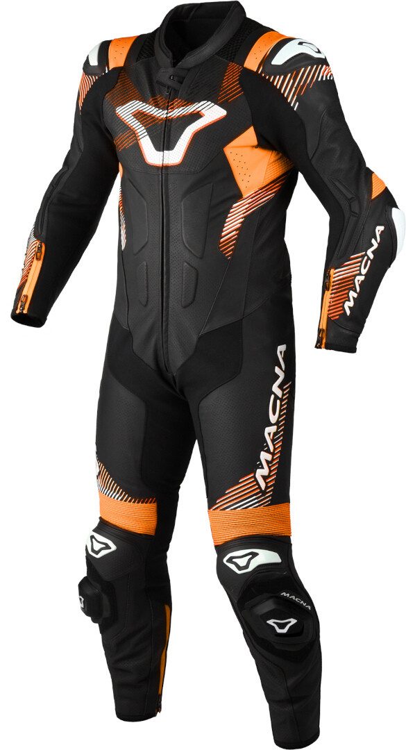 Macna Motorradkombi Armadyl perforierte 1-Teiler Motorrad Lederkombi protektoren