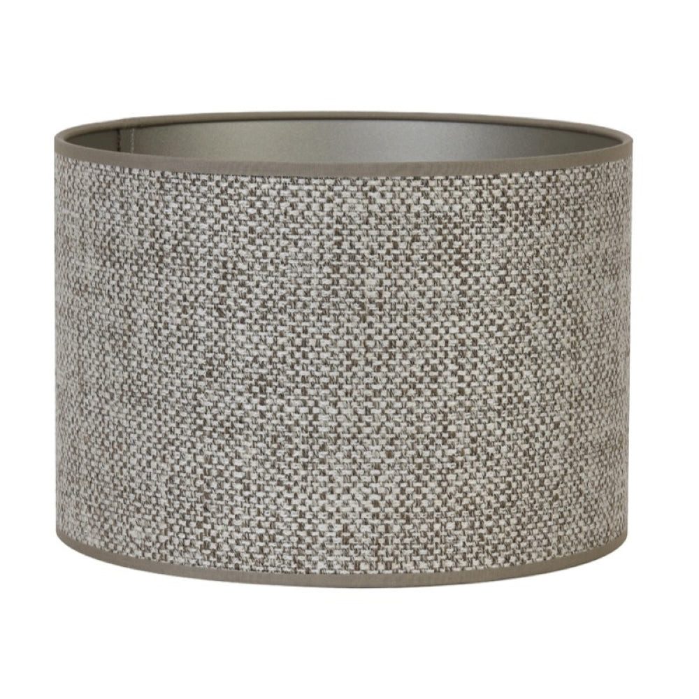 Dirk Davids Leuchten GmbH Lampenschirm Lampenschirm Zylinder in Leinen Braun Beige 20-20-15cm