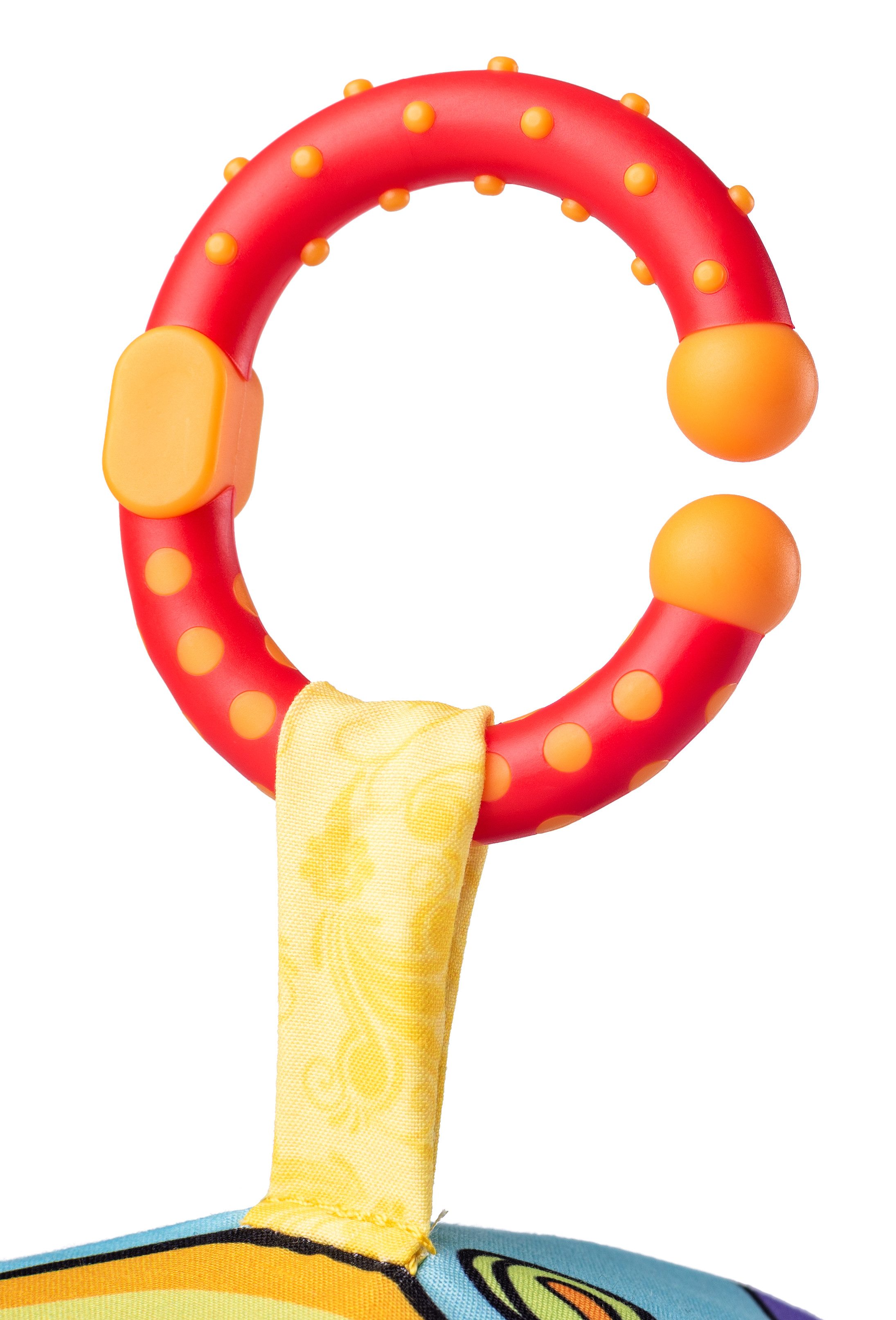 Woodyland Lernspielzeug Baby Spiel- und Krabbeldecke mit Spielbogen und 6 Spiel- Rollen (Spiel- und Krabbeldecke mit vielen Spielmöglichkeiten), Gratis ein ca. 30cm Tiergesicht mit unterschiedlichen Effekten