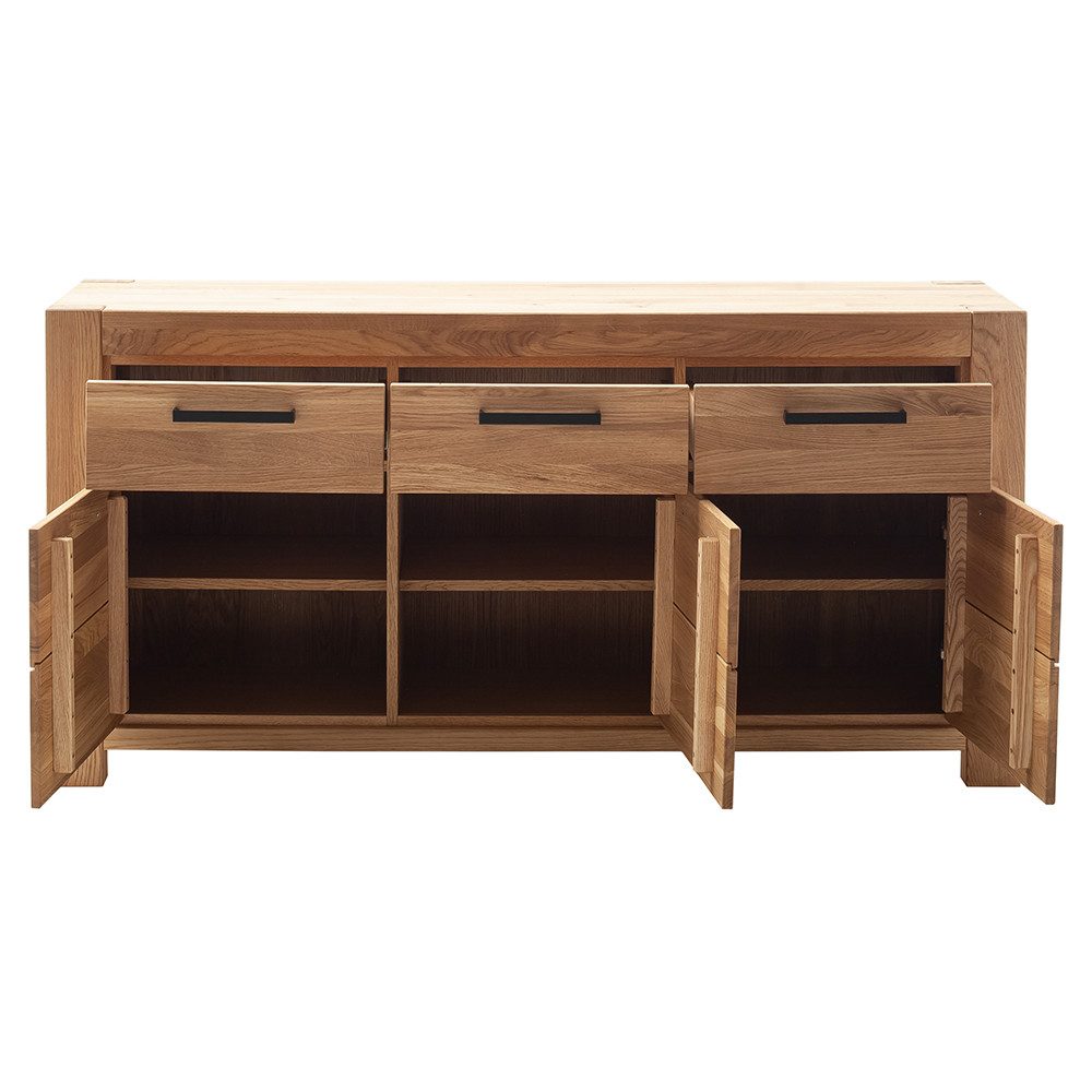Lomadox Sideboard SELISTE-06, Masshivholzschrank, Eiche teilmassiv geölt, 172cm breit