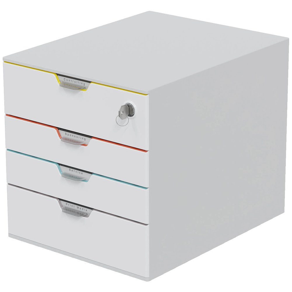 DURABLE Schubladenbox Durable VARICOLOR MIX 4 SAFE - 7626 762627 Schubladenbox Grau DIN A4