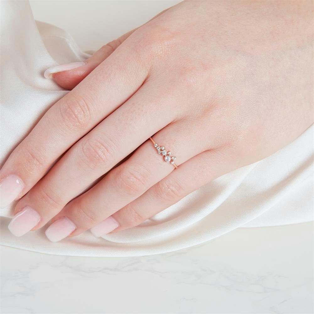 JEWLIX Silberring JEWLIX Ring aus rosévergoldetem 925er Silber mit Zirkonia – Bild 2 von 5