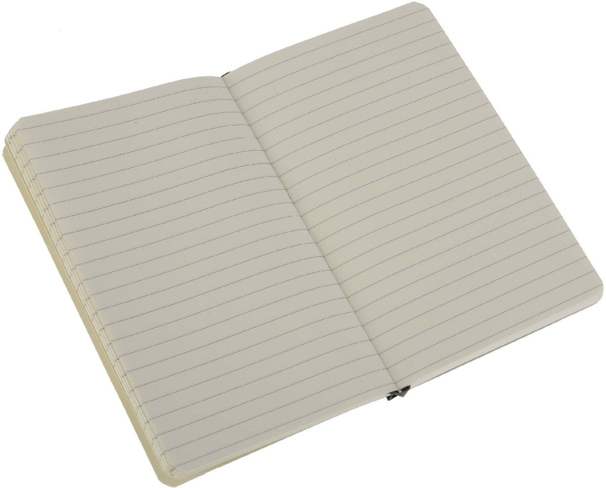 Notizbuch Notizbuch P A6 9x14cm liniert Softcover schwarz.