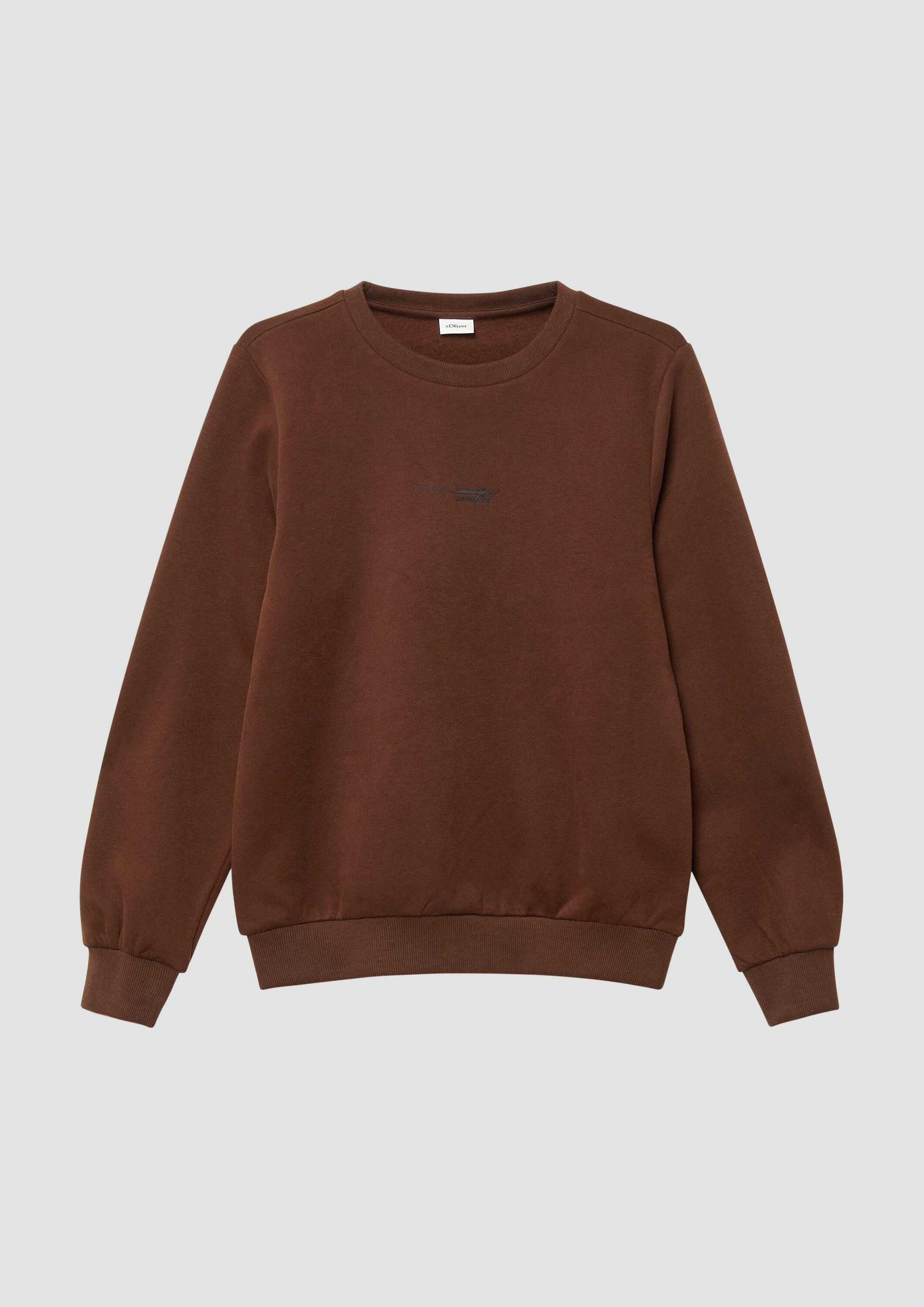 s.Oliver Sweatshirt Sweatshirt Kuscheliges Sweatshirt mit Rücken- und Frontprint
