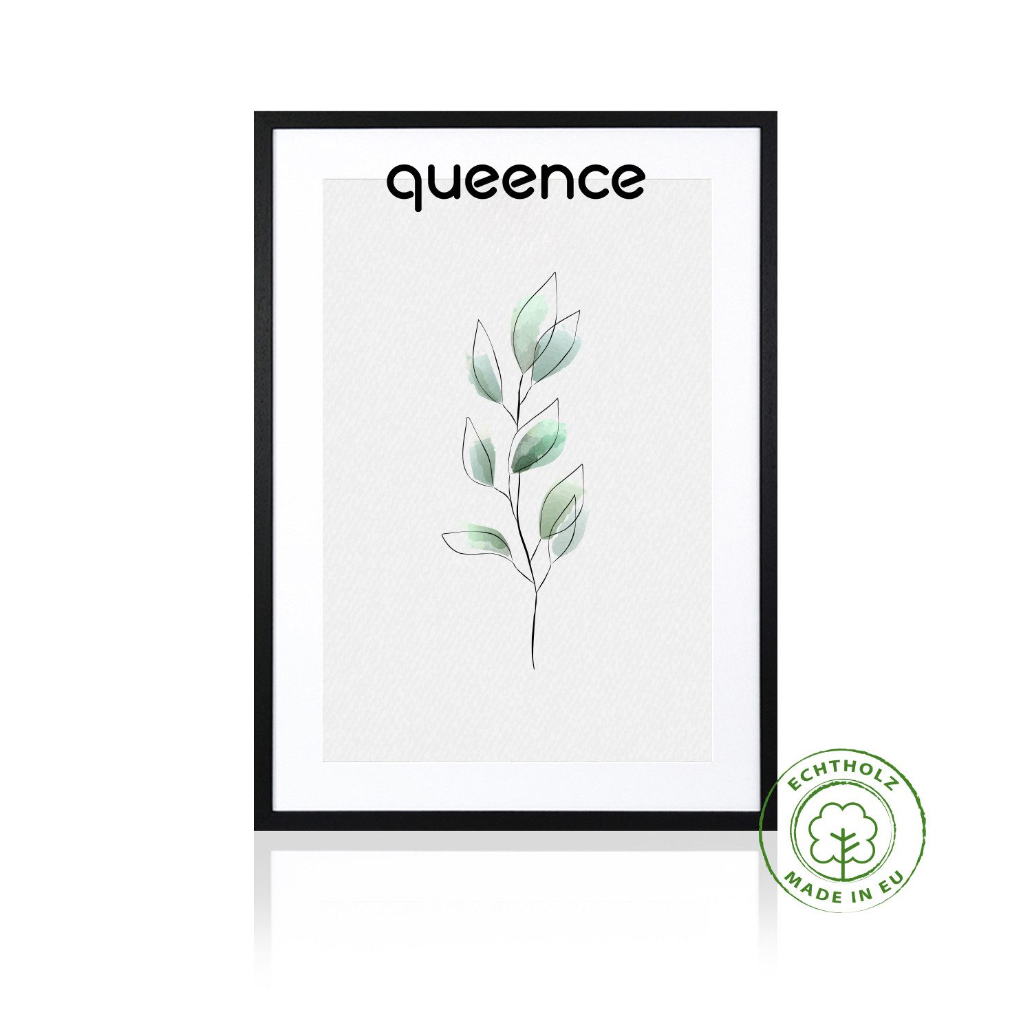 queence Bilderrahmen Poster Holzrahmen - Echtholz Bilderrahmen schwarz, für günstig online kaufen