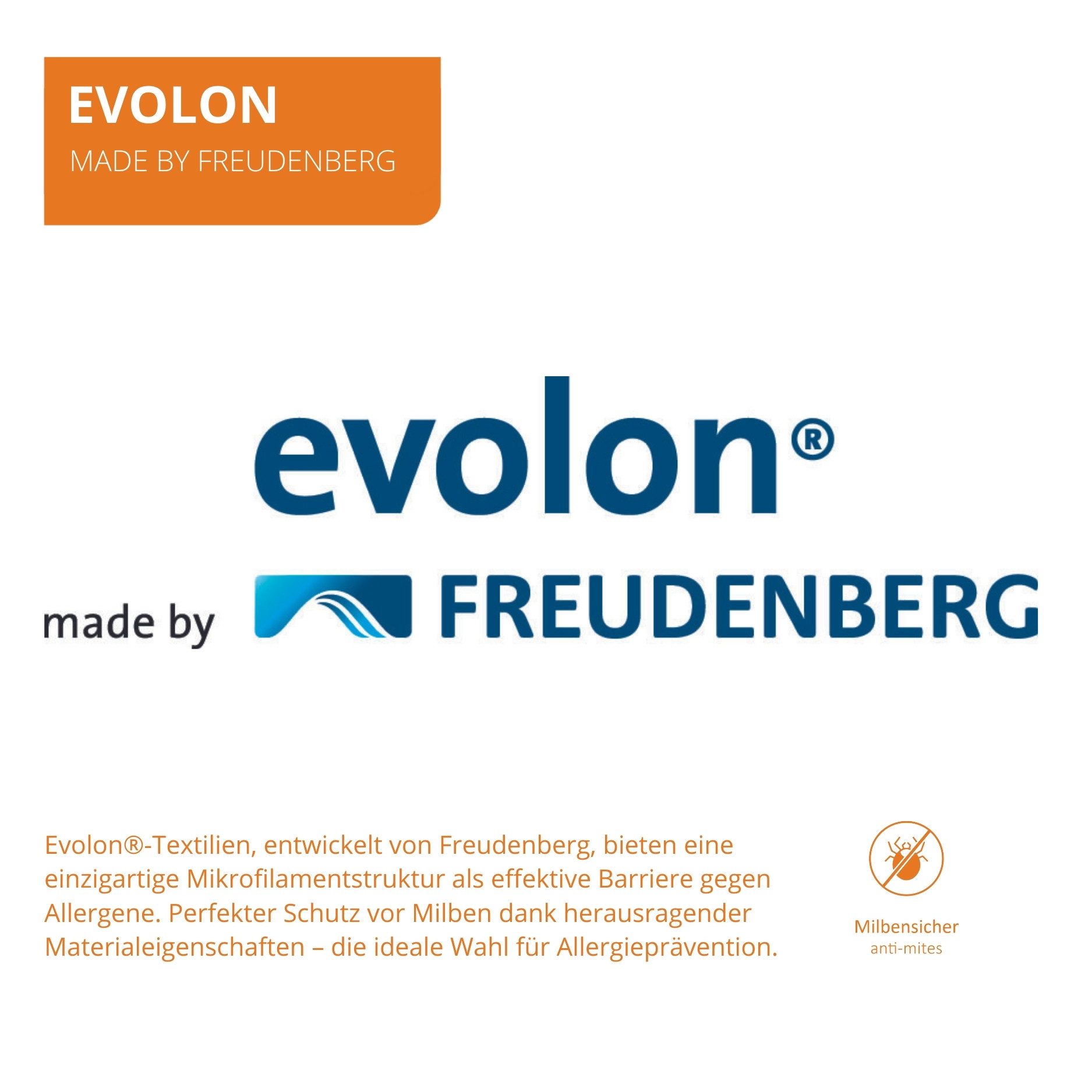 sleepling Kissenbezug Evolon Encasing Kopfkissen, (1 Stück), Milbenbezug, milbenkotdicht, Hausstauballergiker, Made in Germany – Bild 5 von 5