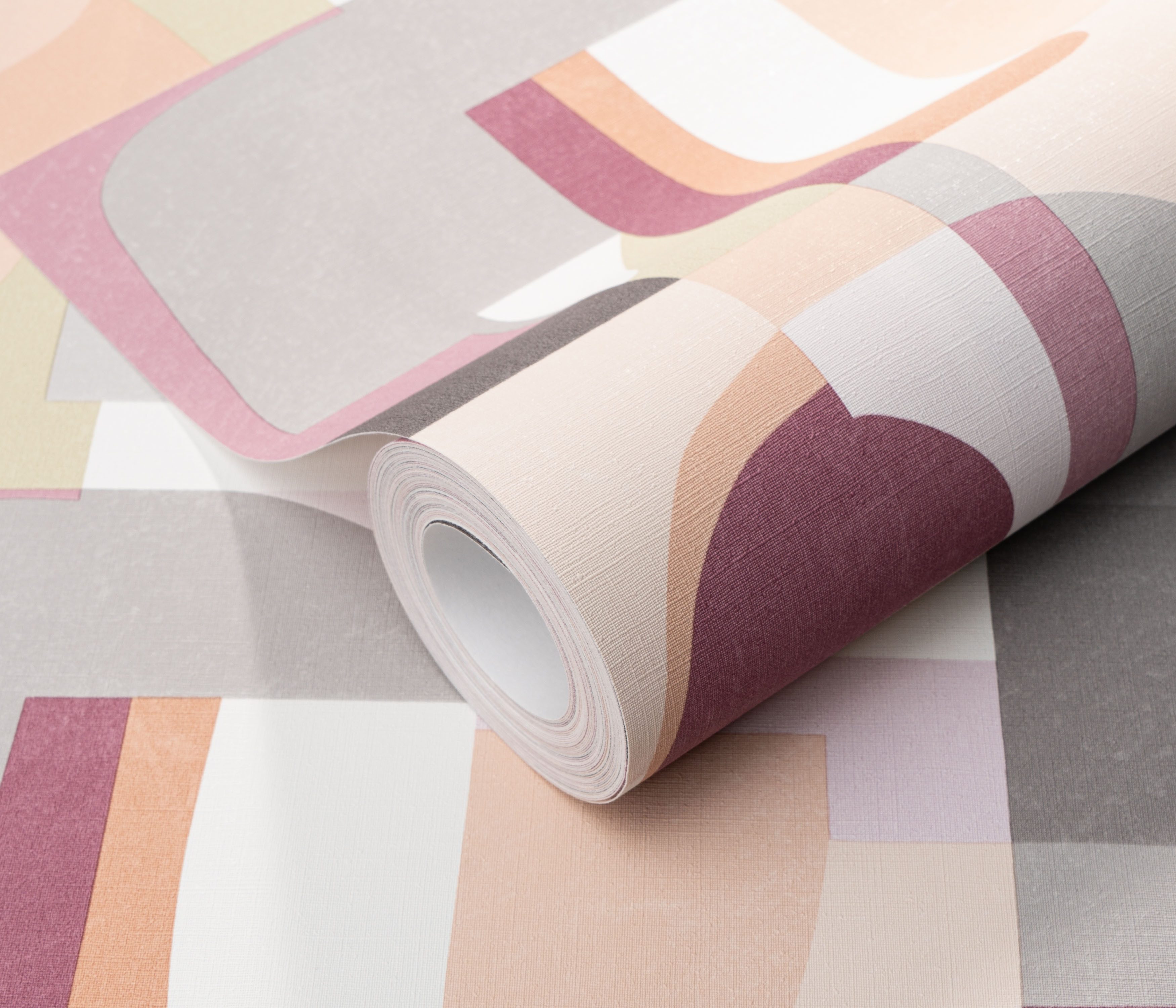 Erismann Vliestapete Vliestapete FRAGMENT, leicht strukturiert, abstrakt, colorblocking, kontrastfarbene Details, mehrfarbig, Retro, geometrisch, (1 St), Phthalate frei