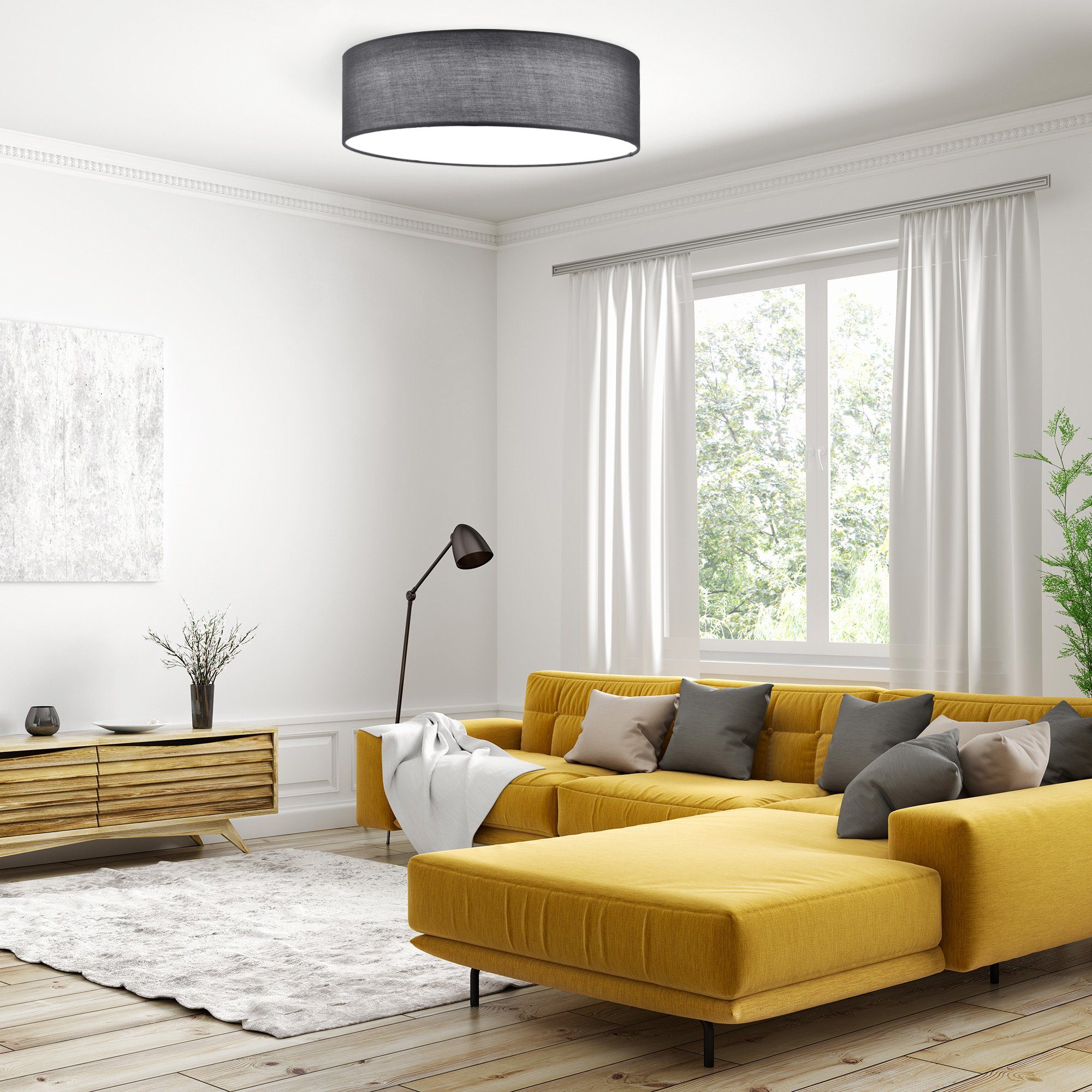 Navaris Deckenleuchten LED Deckenleuchte rund mit Fernbedienung - verstellb günstig online kaufen