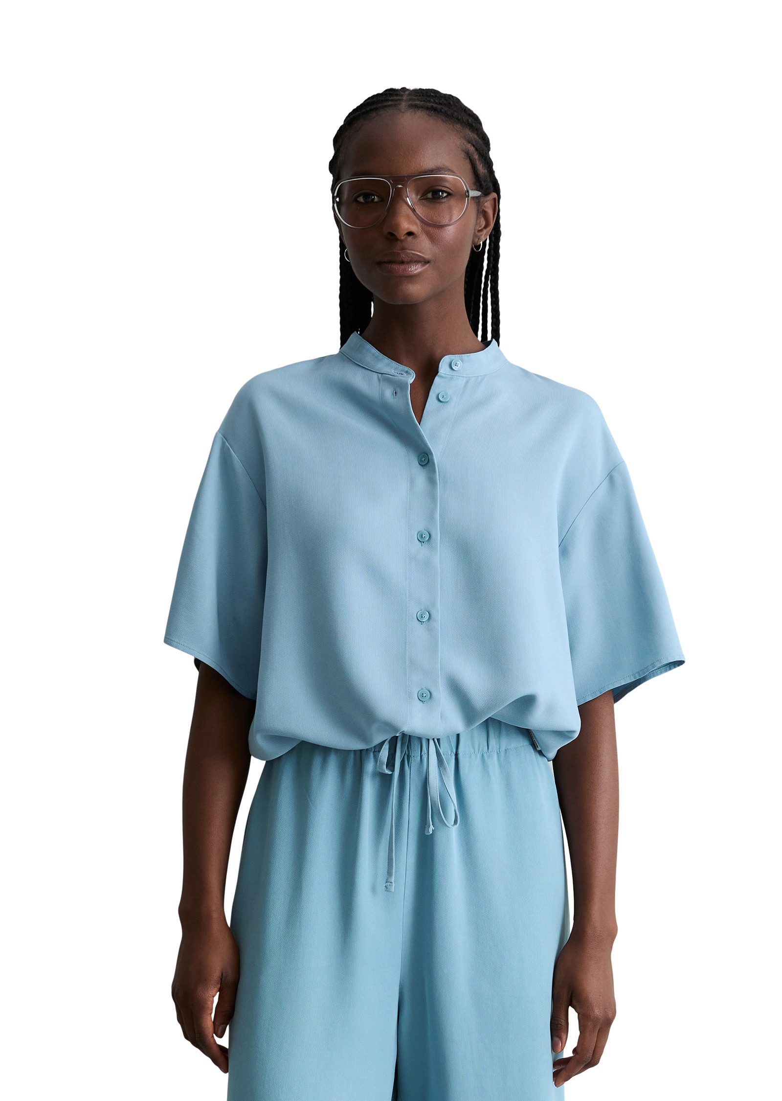 Marc O'Polo DENIM Kurzarmbluse aus TENCEL™ Lyocell