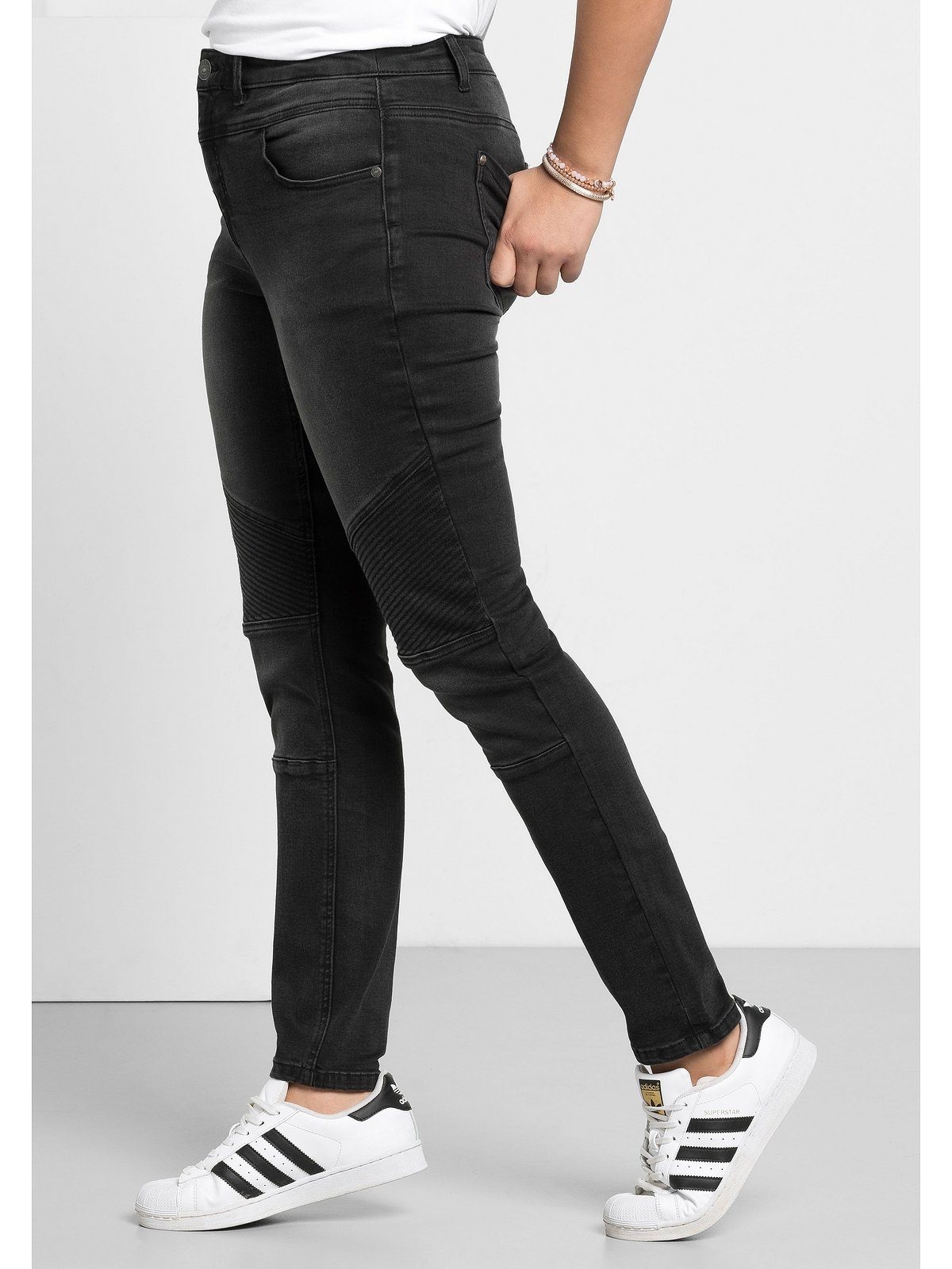 Sheego Denim Größen Stretch-Jeans black Power-Stretch-Qualität Große