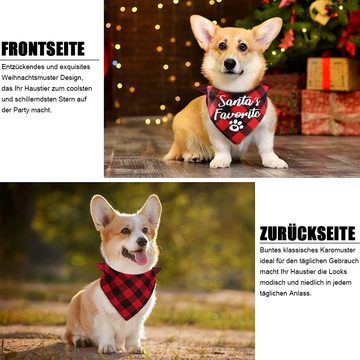 GelldG Hunde-Halsband Weihnachten Hund Bandana, Haustier Halstuch Schal Kopftücher