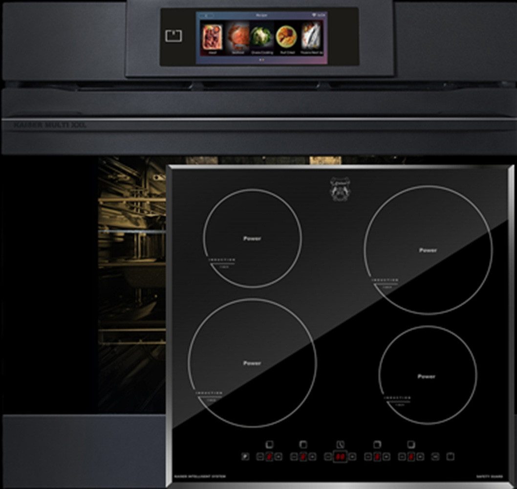 Kaiser Küchengeräte Backofen-Set Herd Set Autark XXL Multi 29, Multifunktions-Elektro-Backofen mit Pyrolyse und Dampfreinigung, 60 cm mit Induktionskochfeld 60 cm, Autark,Facettenschliff, Kochfeld 4xQickHeat Kochzonen EH 6347+KCT 6105 FI, mit 1-fach-Teleskopauszug, Pyrolyse, Hydrolyse – pyrolytische und Dampfreinigung