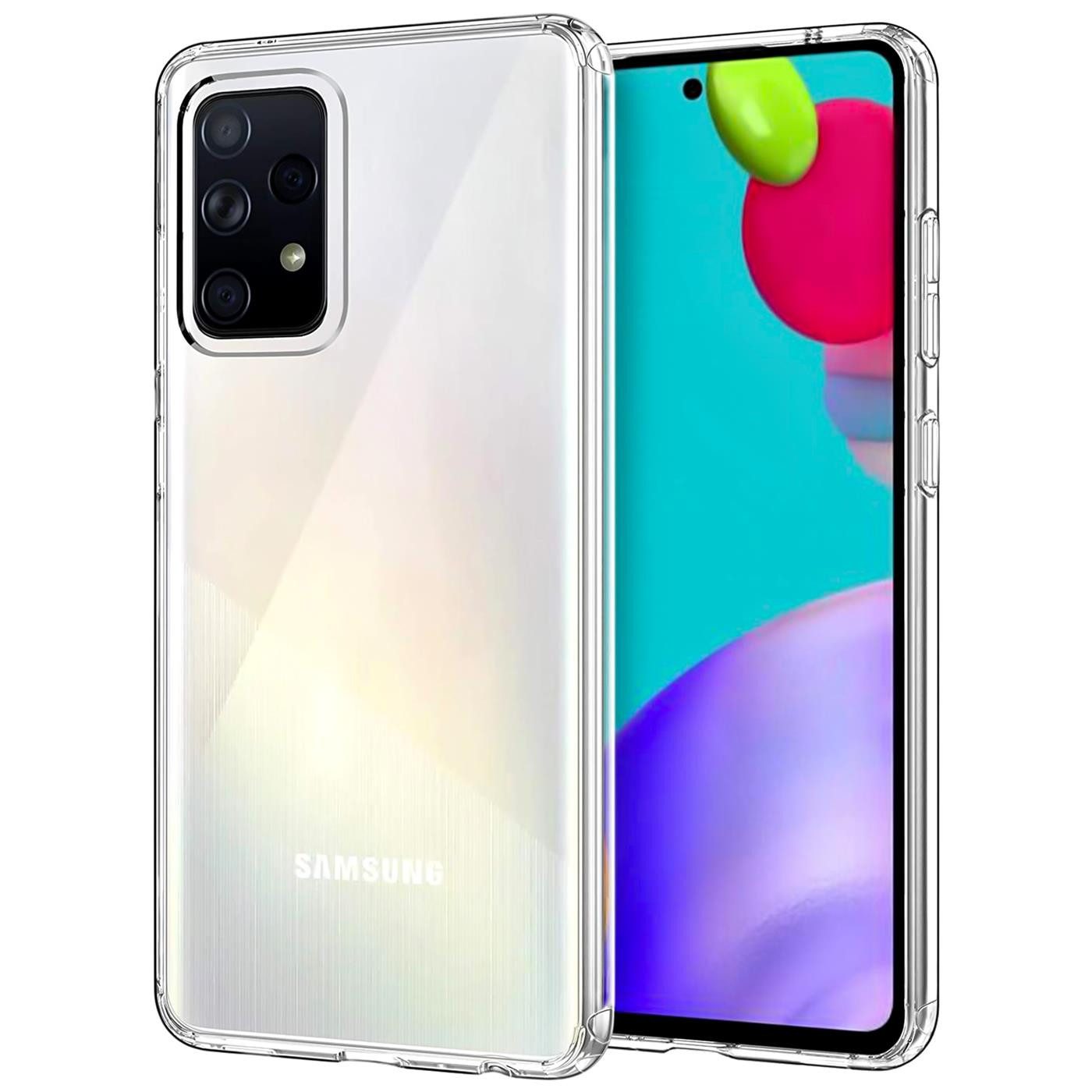 CoolGadget Handyhülle Silikon Handy Hülle Slim für Samsung Galaxy A52 / A52 5G / A52S 5G 6,5 Zoll, dünne TPU Schutzhülle Case in transparent / durchsichtig