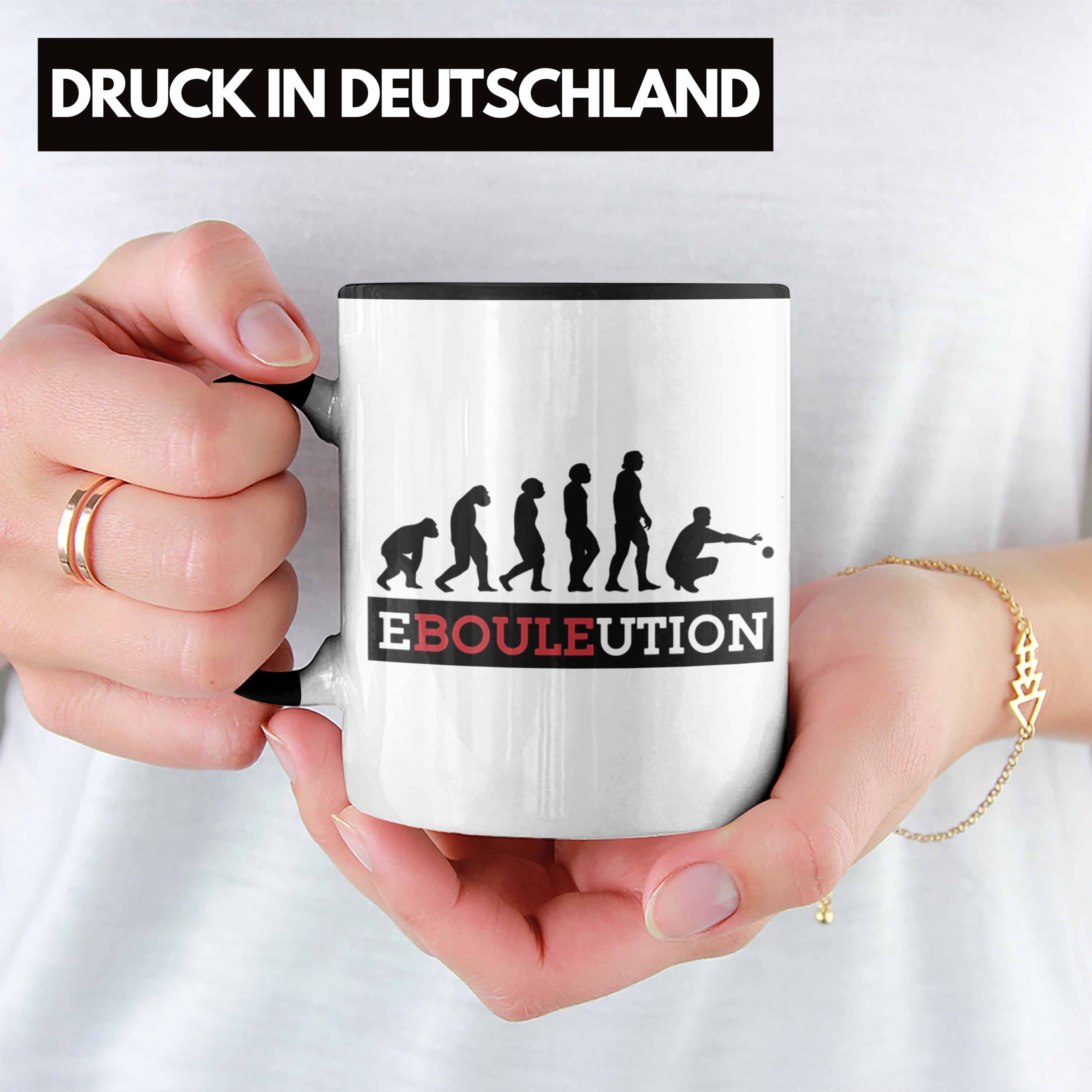 Tasse Trendation Schwarz Boule-Spieler Geschenk Ebouleution Boule Geschenkidee Tasse Spruch