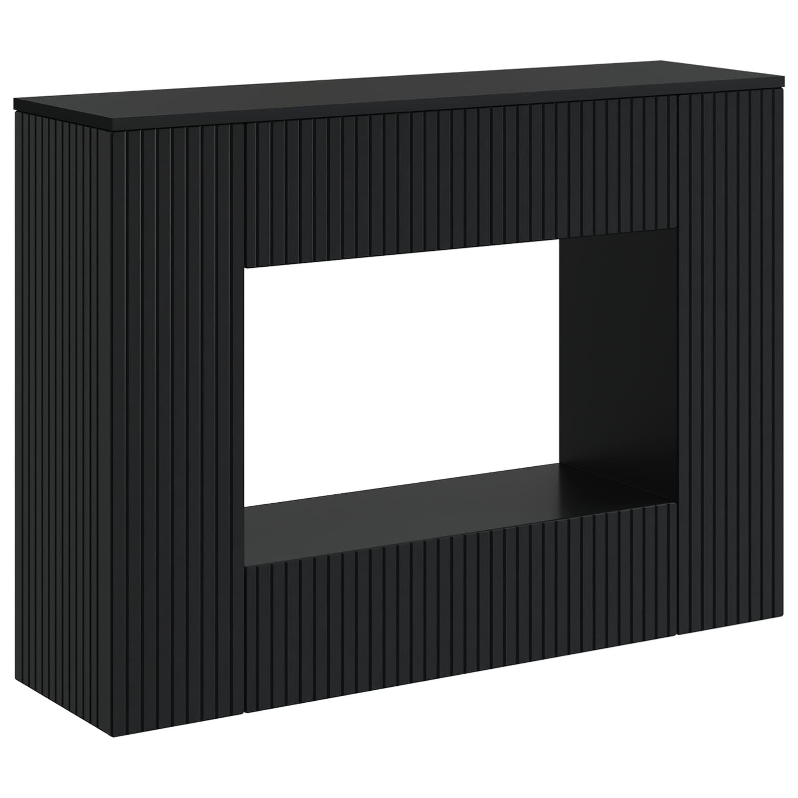 vidaXL Konsolentisch Konsolentisch Gestreift Schwarz 101 x 29 x 74 cm Holzwerkstoff (1-St)