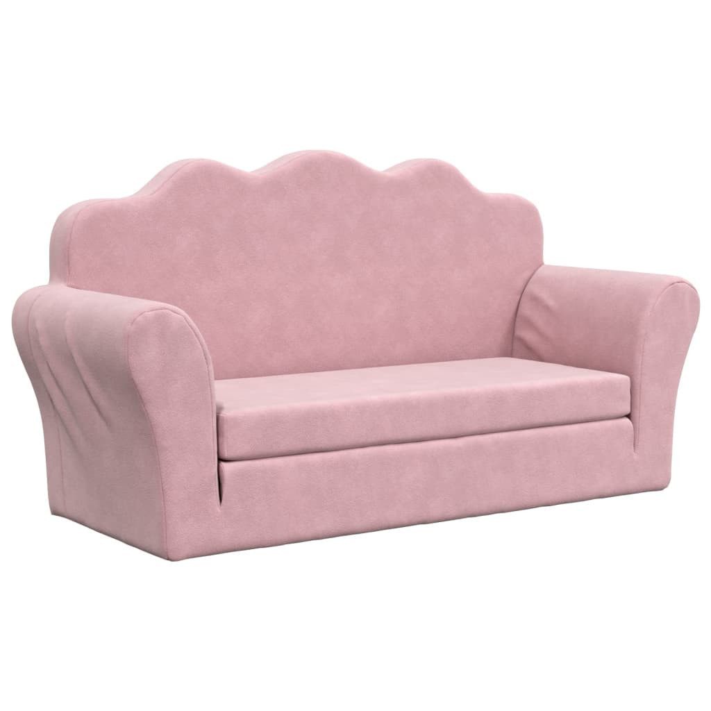 vidaXL Kindersofa, Kinder Schlafsofa 2-Sitzer Rosa günstig online kaufen