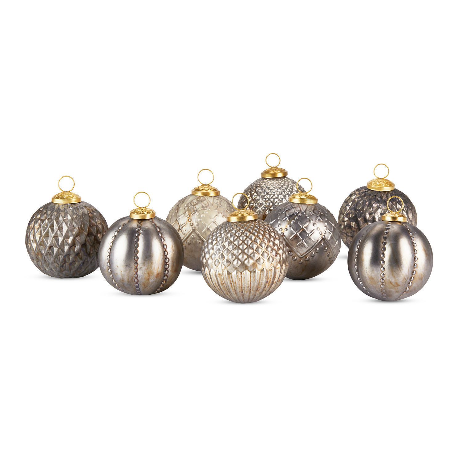 Mirabeau Christbaumschmuck Weihnachtsschmuck 8er Set Silverlake silber, Weihnachtsdekoration