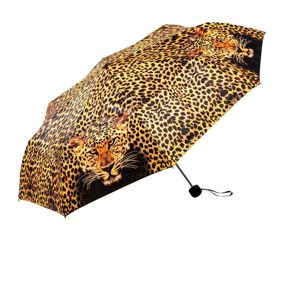 Luckyweather not just any other day Taschenregenschirm Regenschirm Motiv LEOPARD Taschenschirm