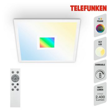 Telefunken LED Panel 319106TF, LED fest verbaut, Kaltweiß, Neutralweiß, Tageslichtweiß, Warmweiß, Deckenleuchte, Panel, CCT, RGB Beleuchtung, 24W 2400lm, 44,5 cm