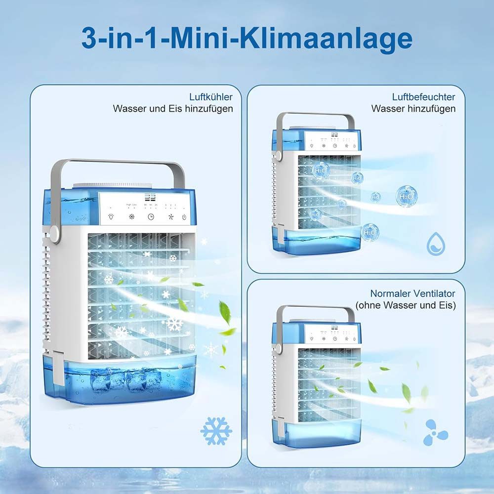 Jibenhome Ventilatorkombigerät Mini Klimaanlage Mobil Luftkühler günstig online kaufen