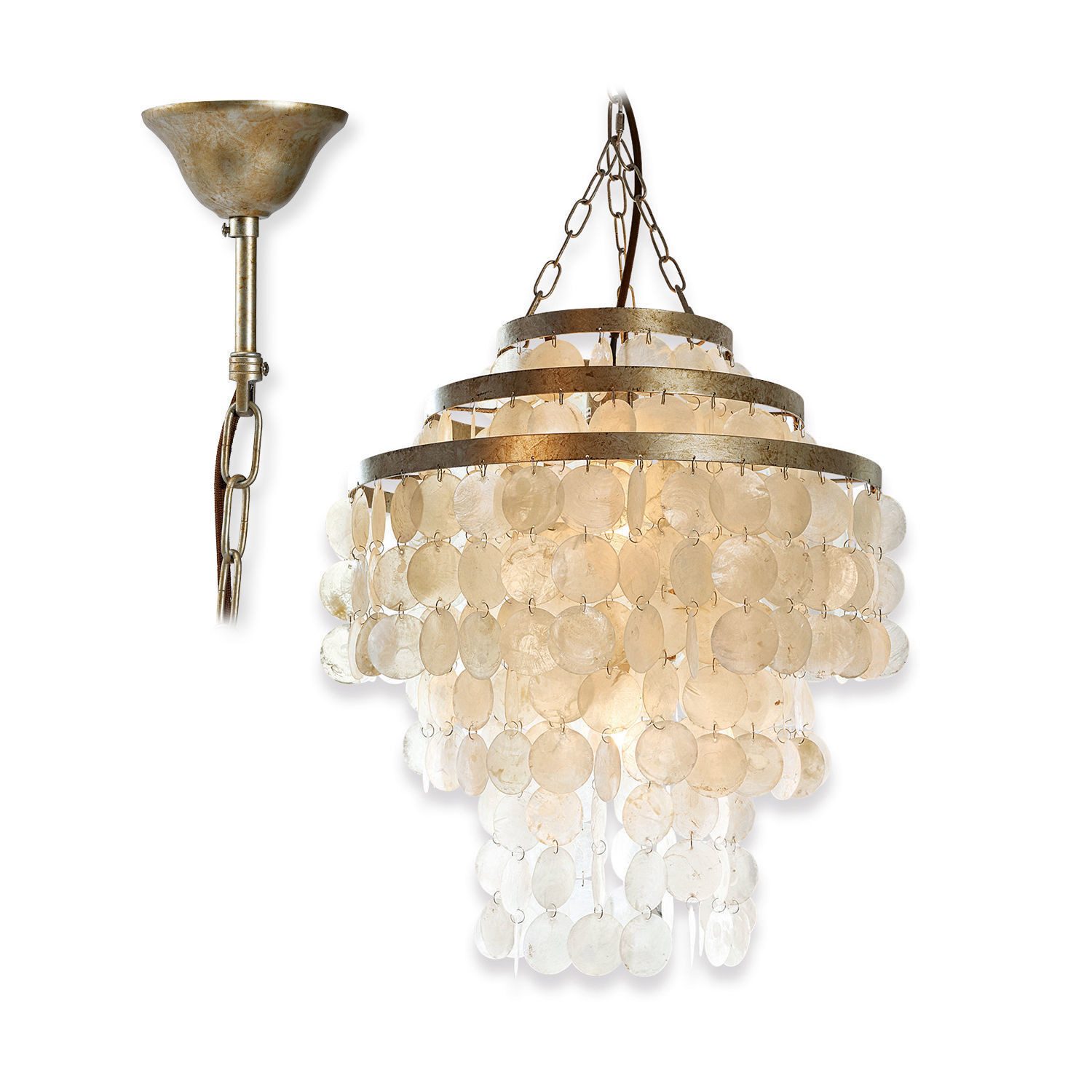 Kronleuchter Leuchter Runa weiß/silber