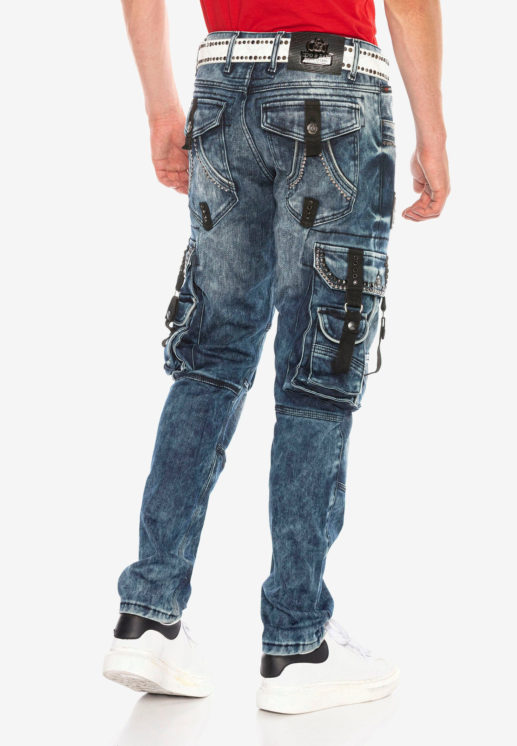 Cipo & mit Baxx coolen Cargotaschen Bequeme Jeans