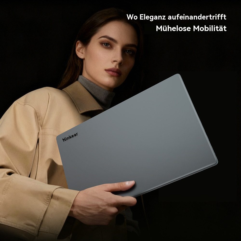 Ninkear Laptop AMD Ryzen 5 5500U(bis zu 4,0 GHz),16GB RAM + 512GB SSD Business-Notebook (39,62 cm/15.6 Zoll, AMD AMD Ryzen 5 5500U, AMD Radeon Graphics 1800 MHz, 16 GB, 512 GB SSD, WiFi 6 HDMI BT5.2, Win 11, QWERTY Tastatur)